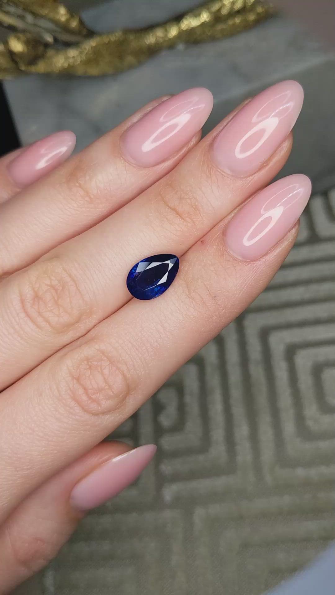 3.71 Ct. Blue Sapphire from Ceylon (Sri Lanka) Size Video