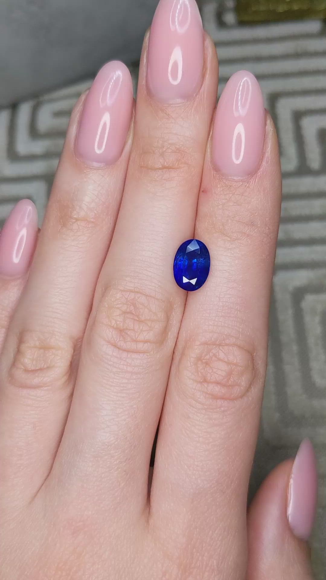 3.48 Ct. Blue Sapphire from Ceylon (Sri Lanka) Size Video