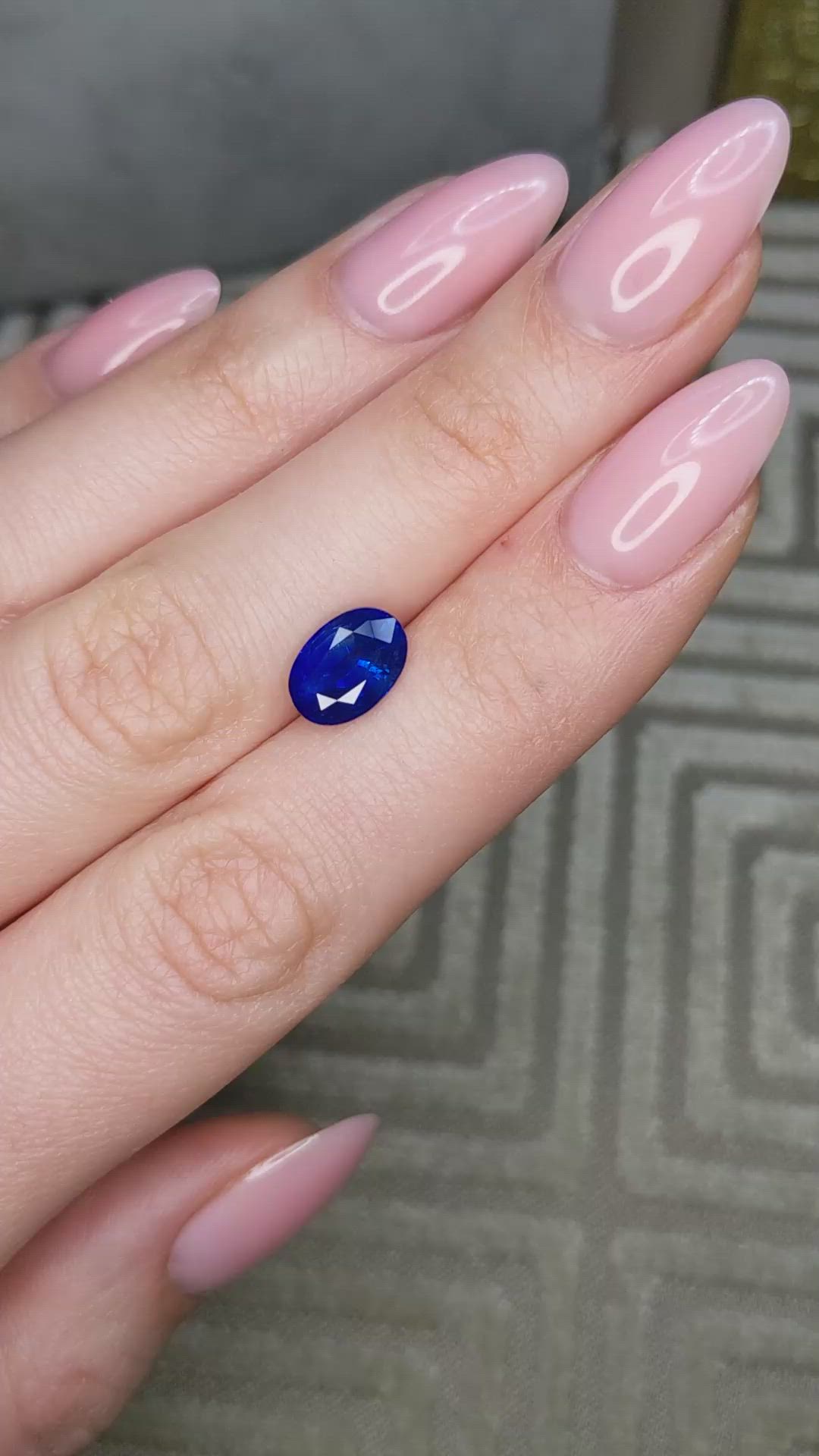 3.48 Ct. Blue Sapphire from Ceylon (Sri Lanka) Size Video