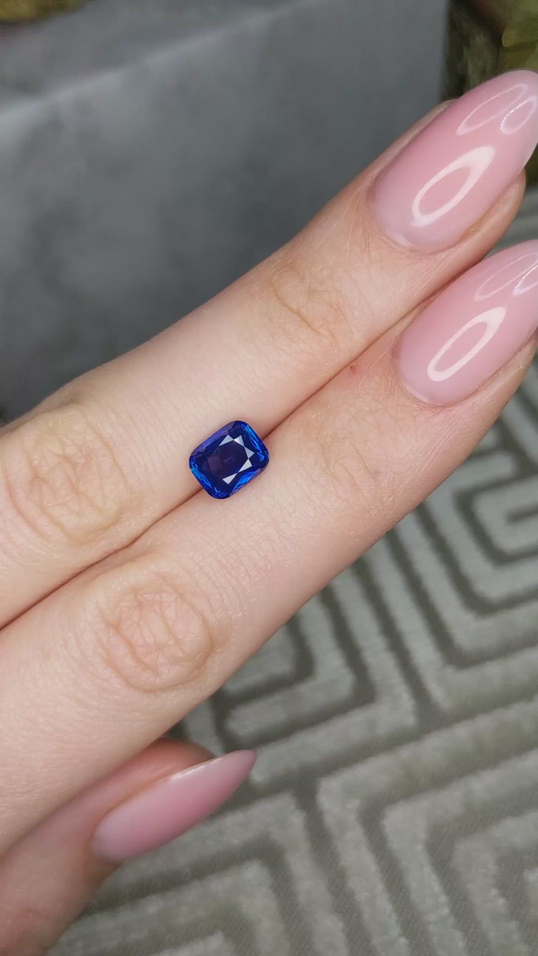 2.55 Ct. Blue Sapphire from Ceylon (Sri Lanka) Size Video