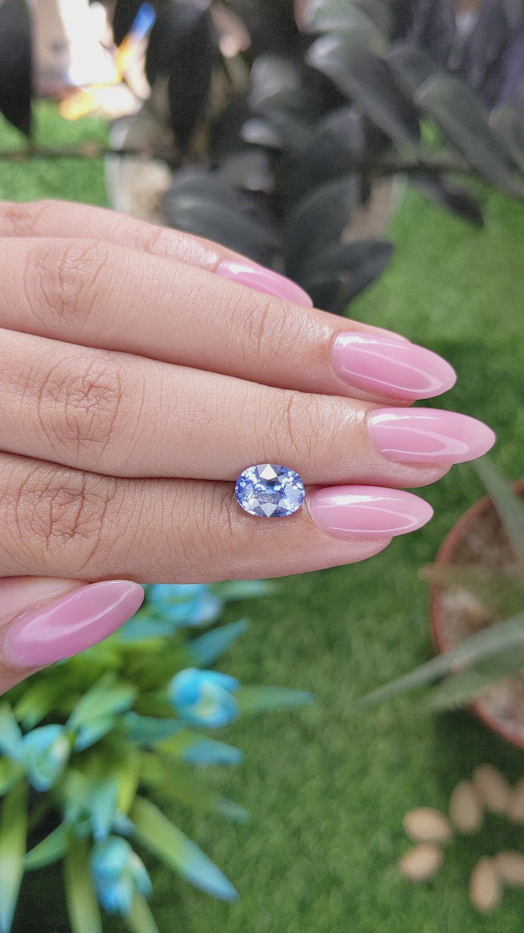 2.05 Ct. Blue Sapphire from Ceylon (Sri Lanka) Size Video