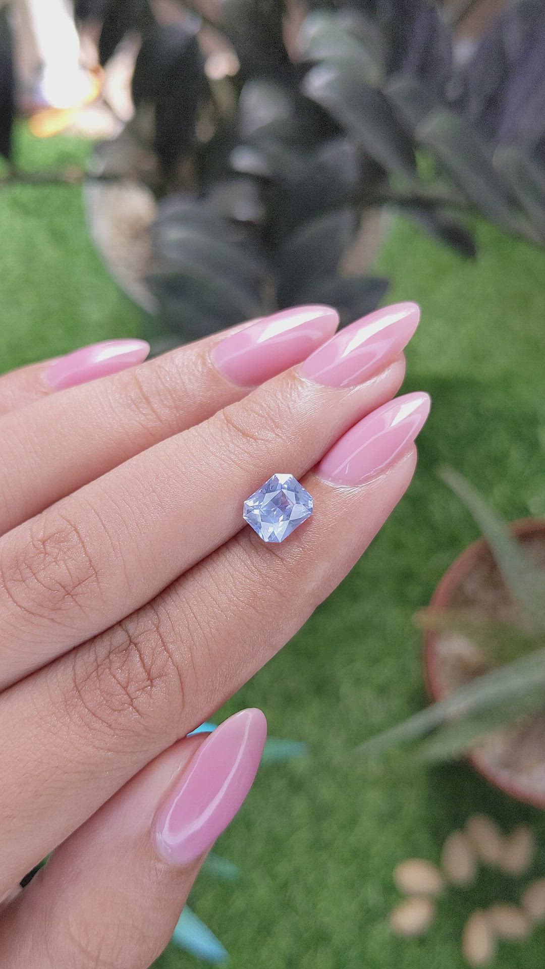 2.06 Ct. Blue Sapphire from Ceylon (Sri Lanka) Size Video