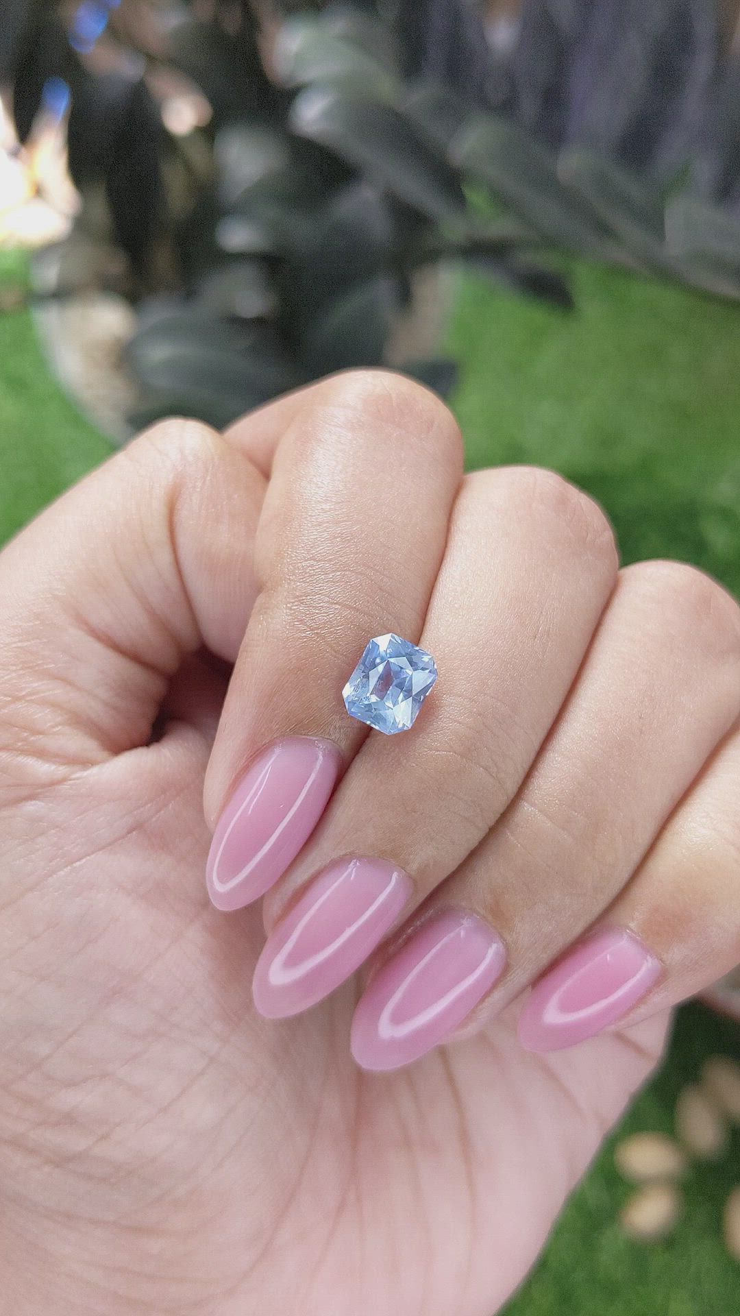 2.06 Ct. Blue Sapphire from Ceylon (Sri Lanka) Size Video