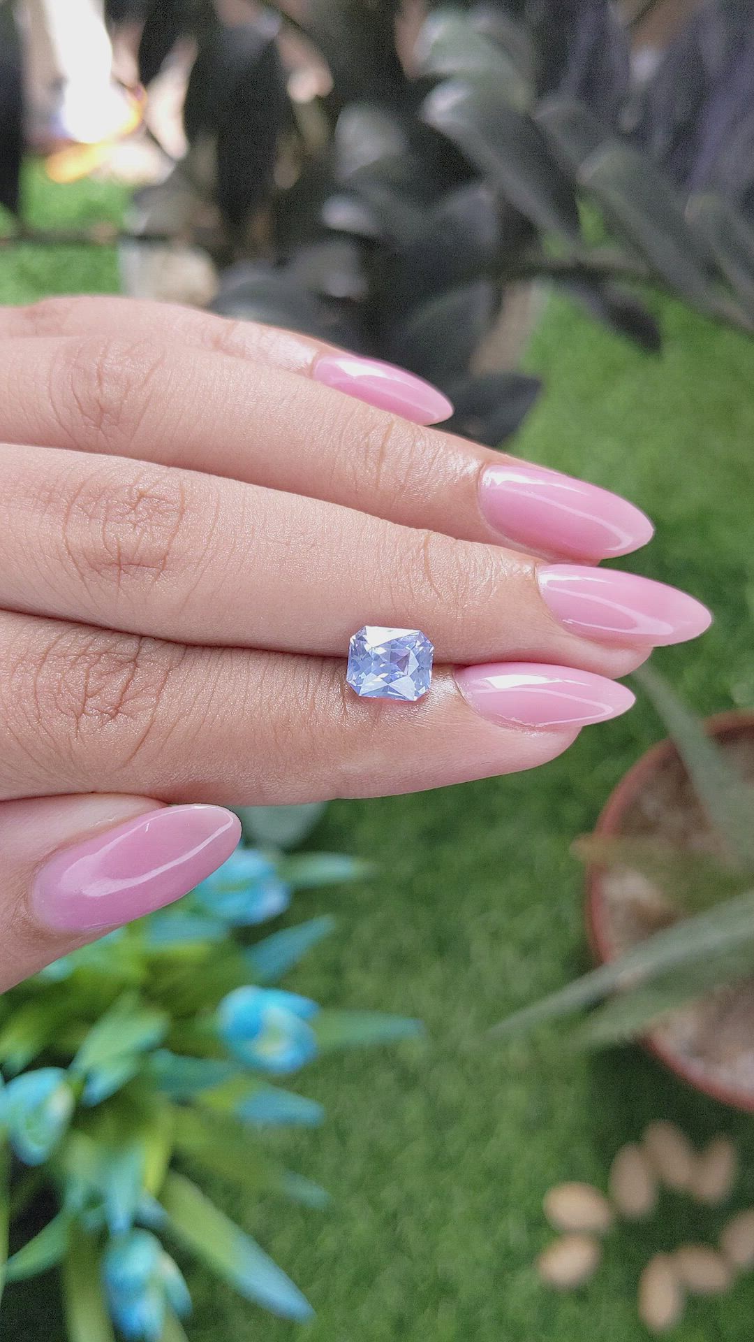 2.06 Ct. Blue Sapphire from Ceylon (Sri Lanka) Size Video