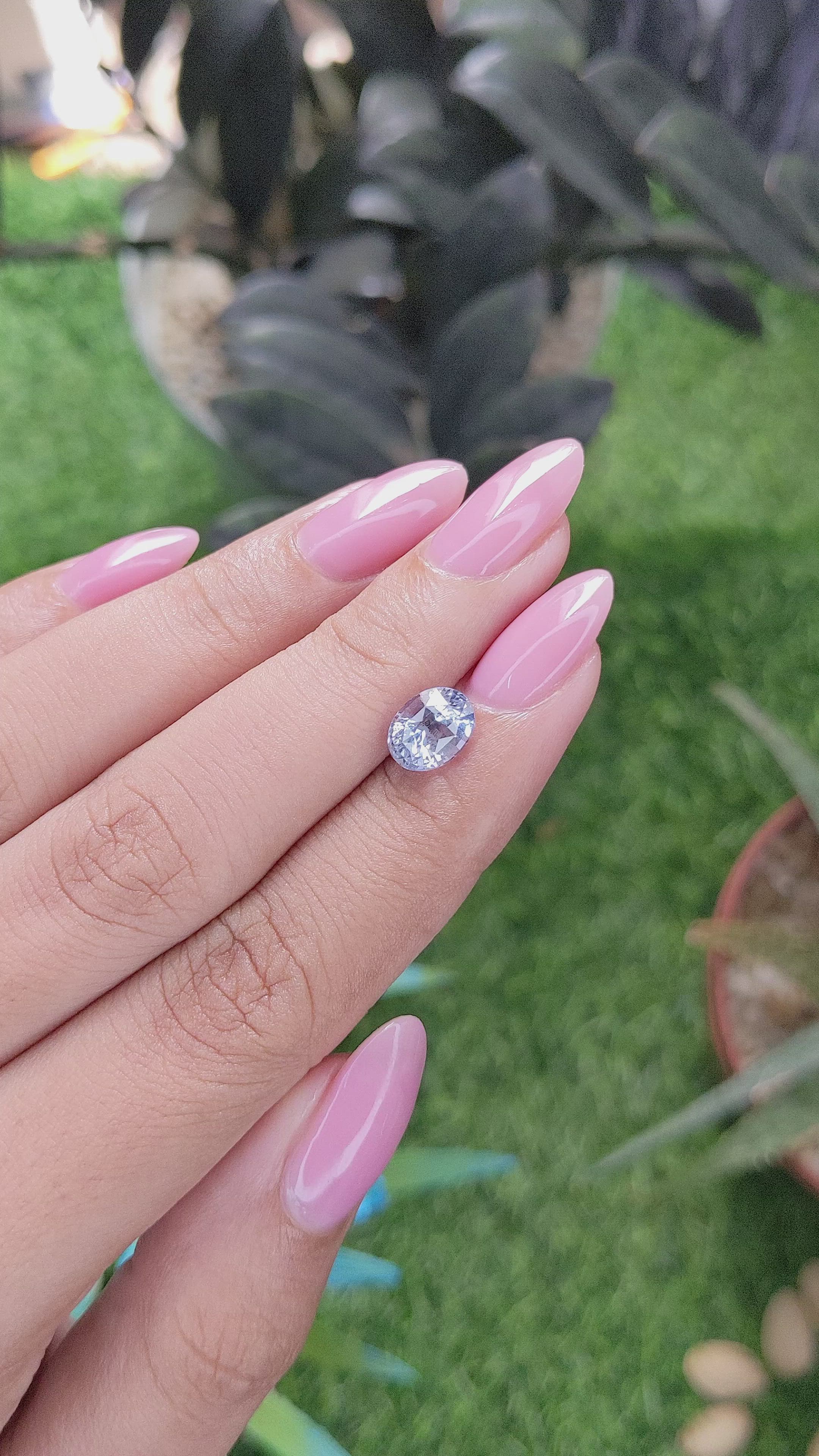 2.02 Ct. Blue Sapphire from Ceylon (Sri Lanka) Size Video