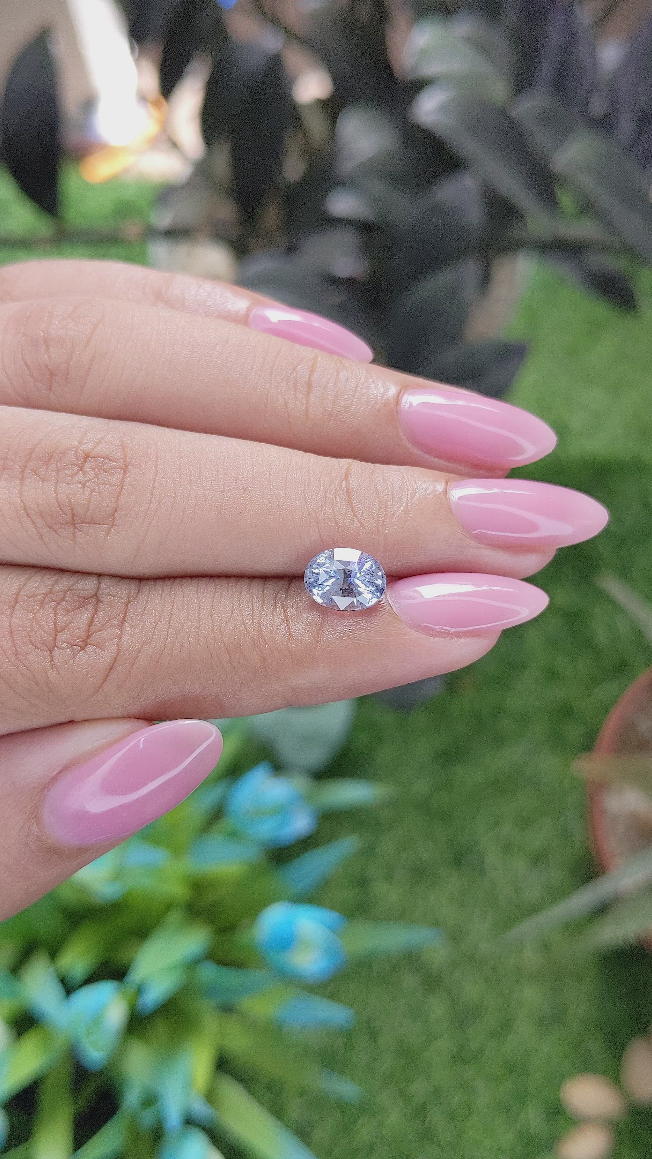 2.02 Ct. Blue Sapphire from Ceylon (Sri Lanka) Size Video