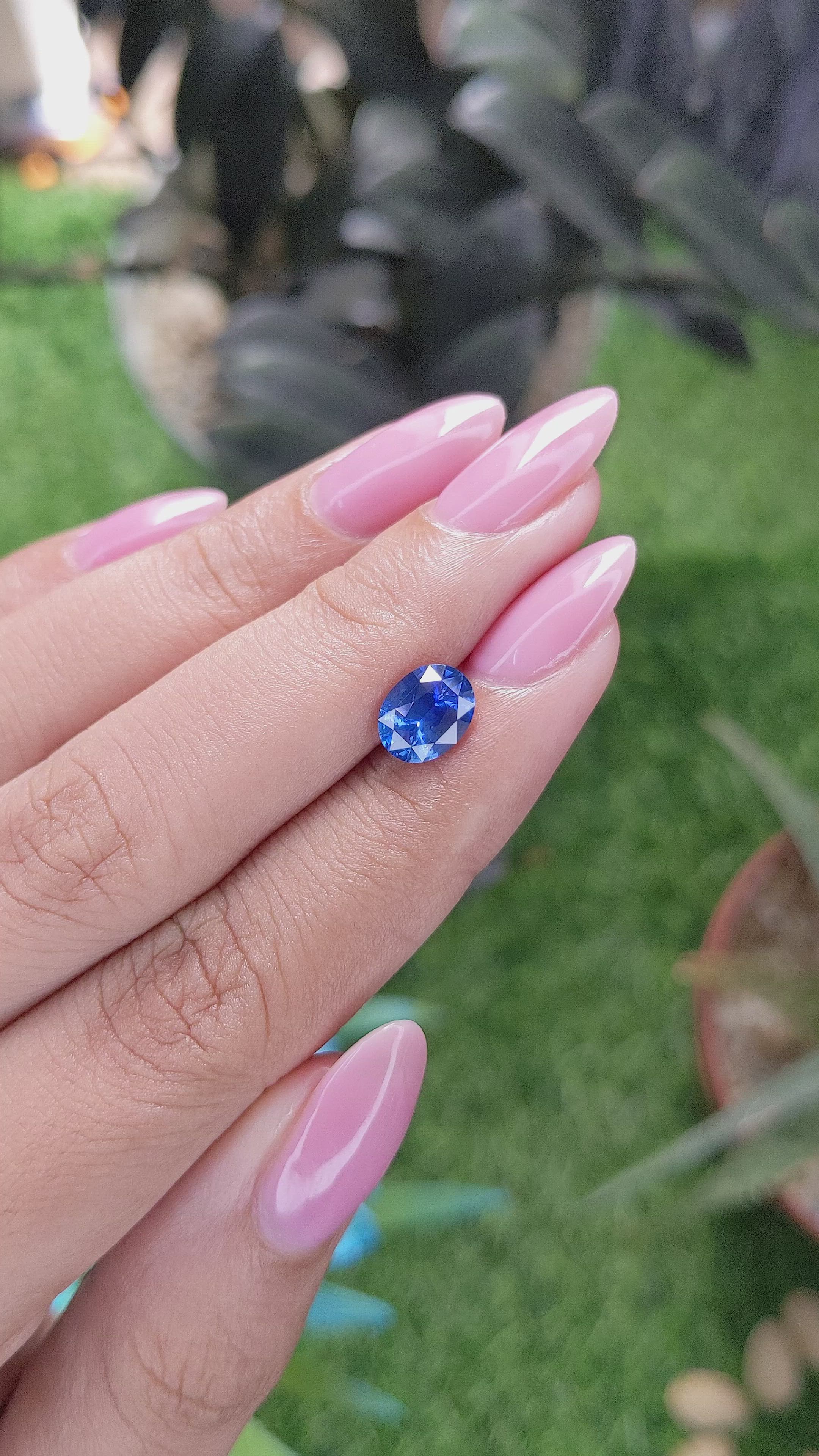 1.61 Ct. Blue Sapphire from Ceylon (Sri Lanka) Size Video