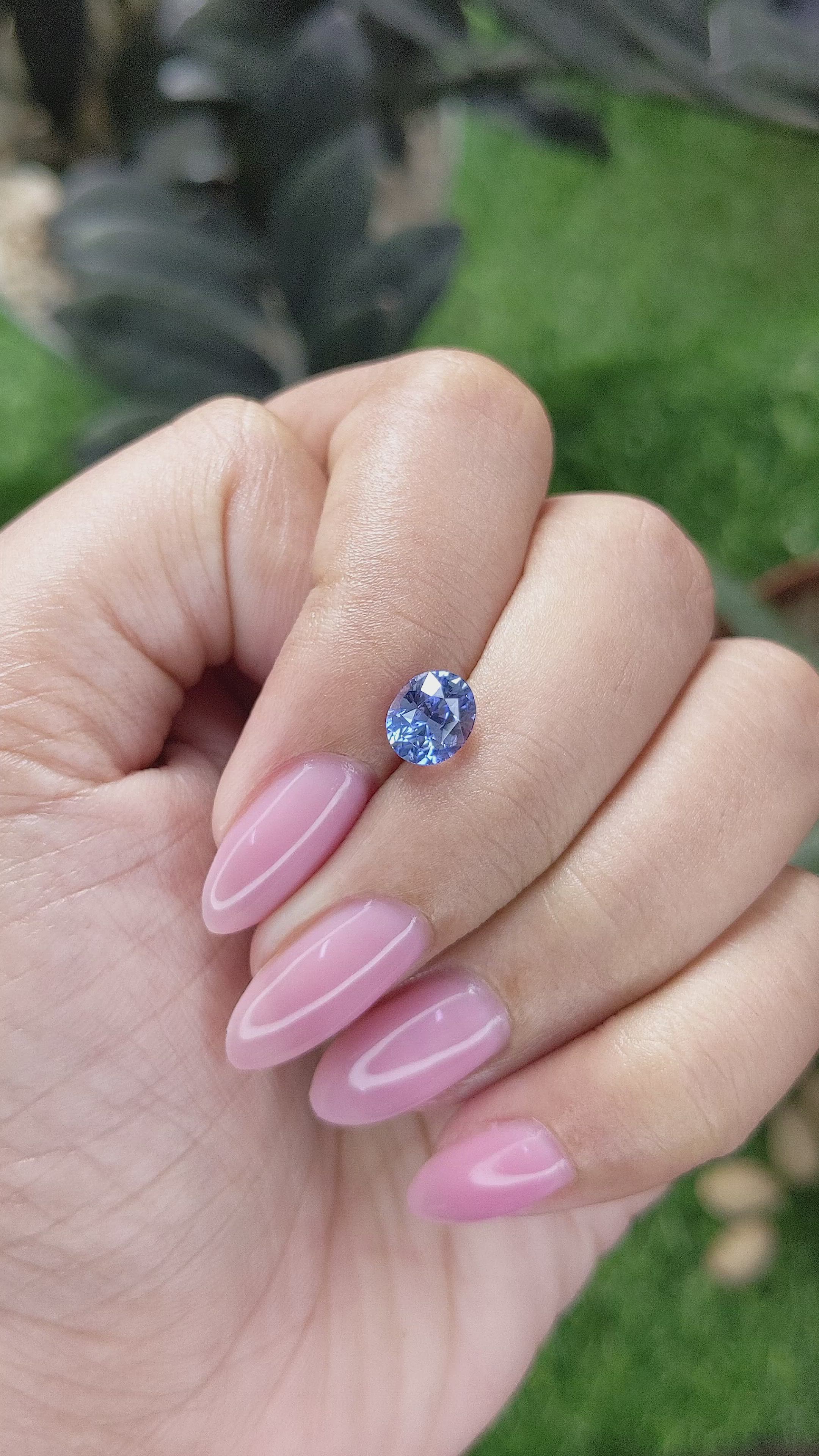 1.62 Ct. Blue Sapphire from Ceylon (Sri Lanka) Size Video
