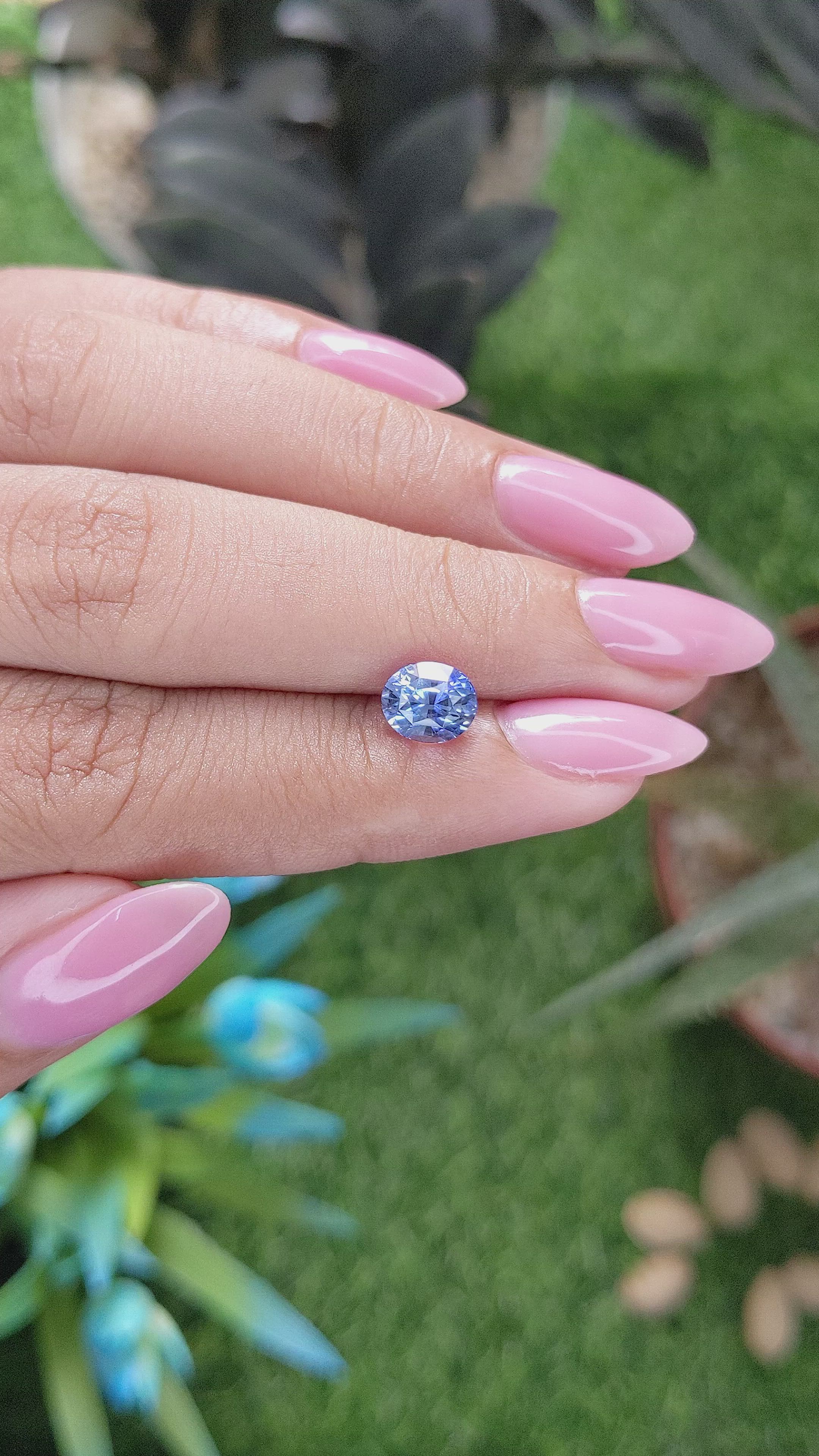 1.62 Ct. Blue Sapphire from Ceylon (Sri Lanka) Size Video