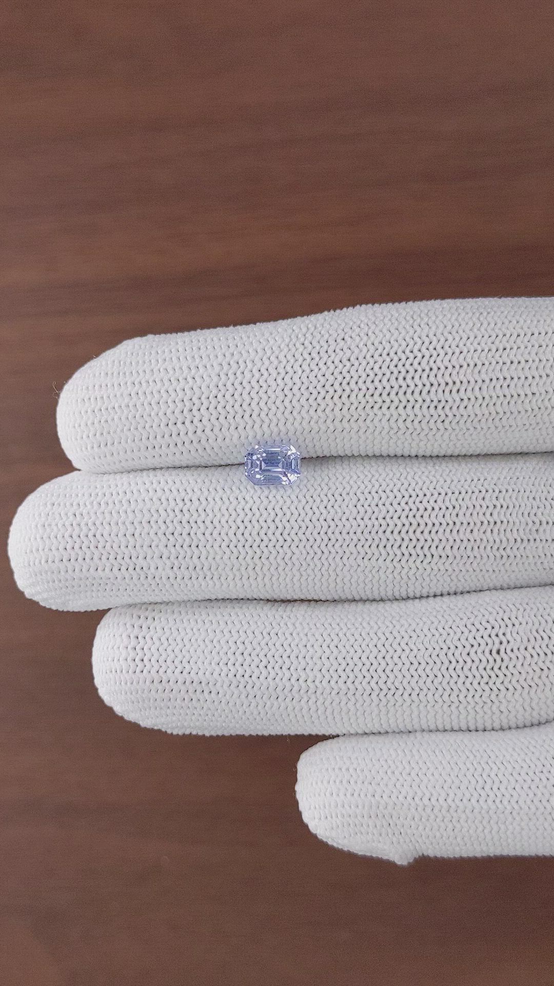 1.52 Ct. Bluish Purple Sapphire from Ceylon (Sri Lanka) Size Video