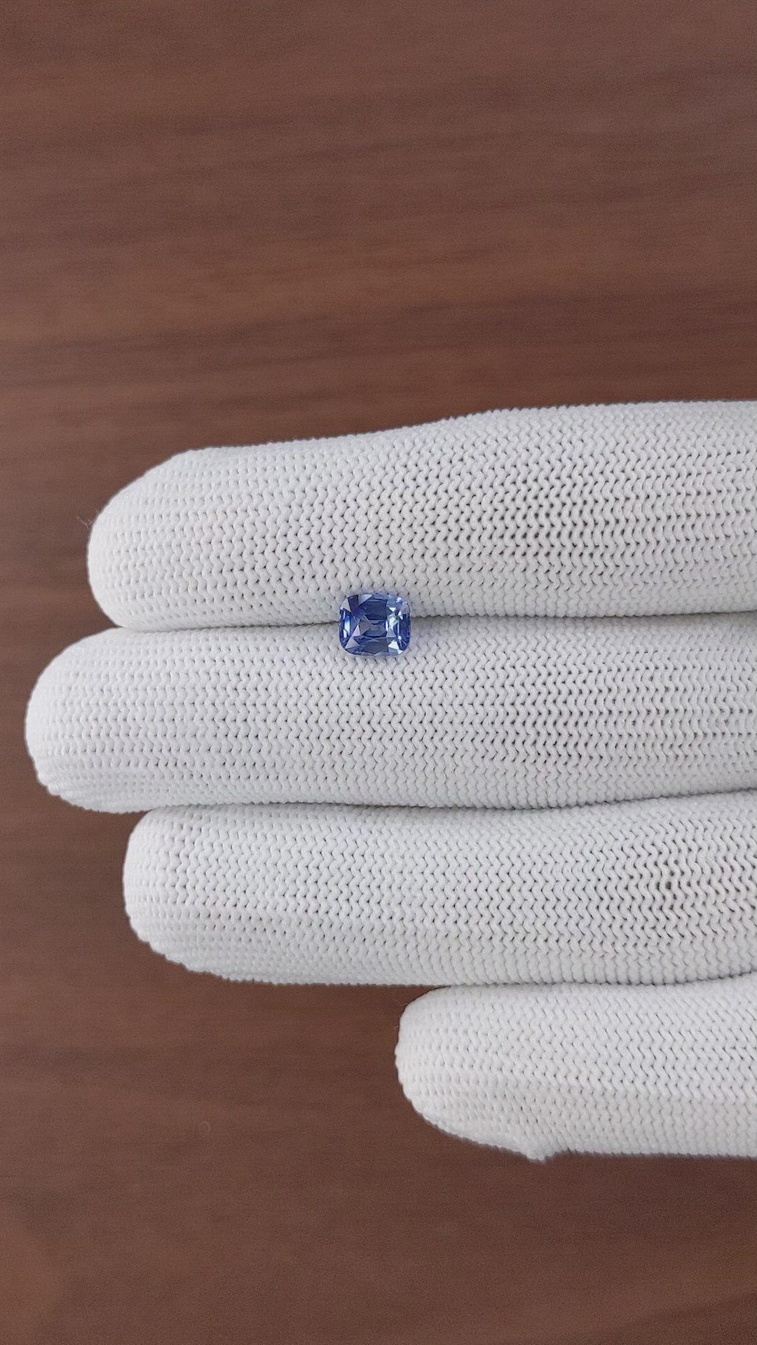 1.55 Ct. Blue Sapphire from Ceylon (Sri Lanka) Size Video