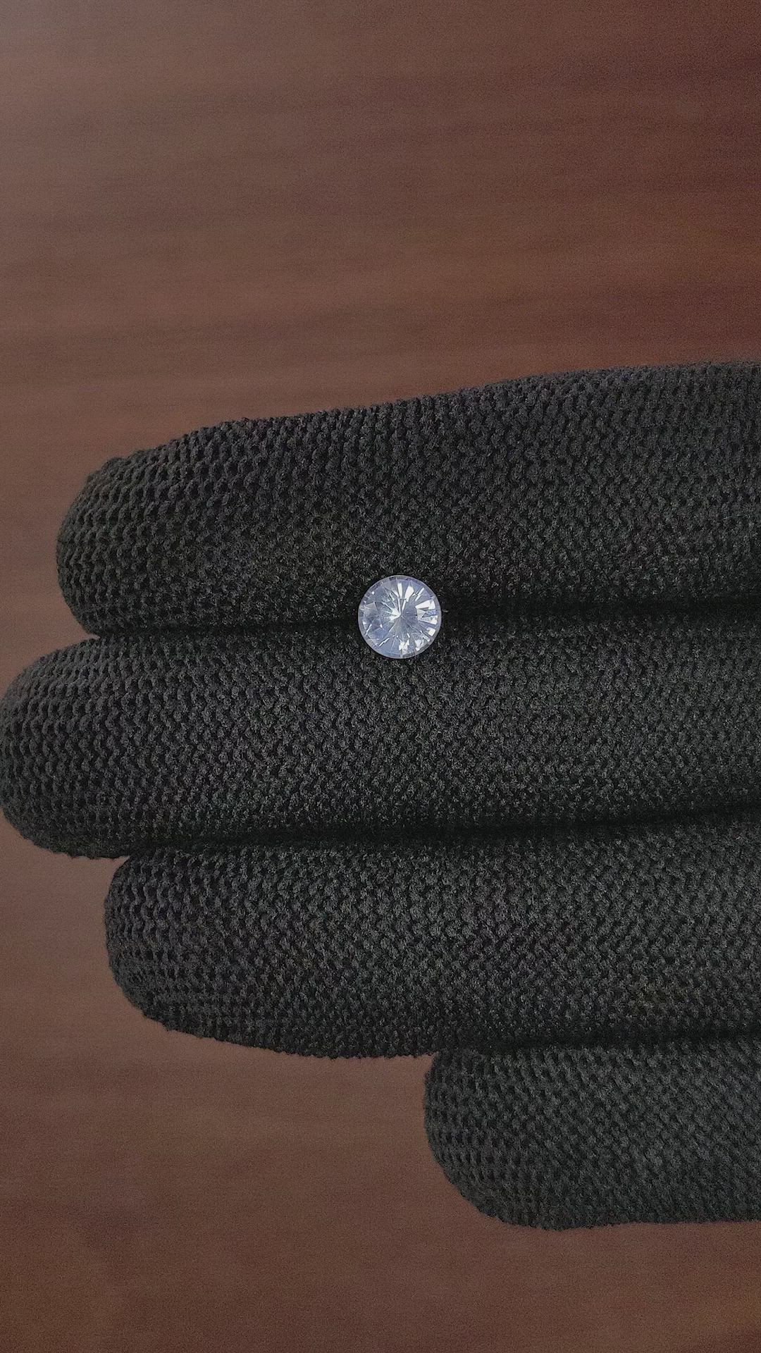 1.16 Ct. White Sapphire from Ceylon (Sri Lanka) Size Video