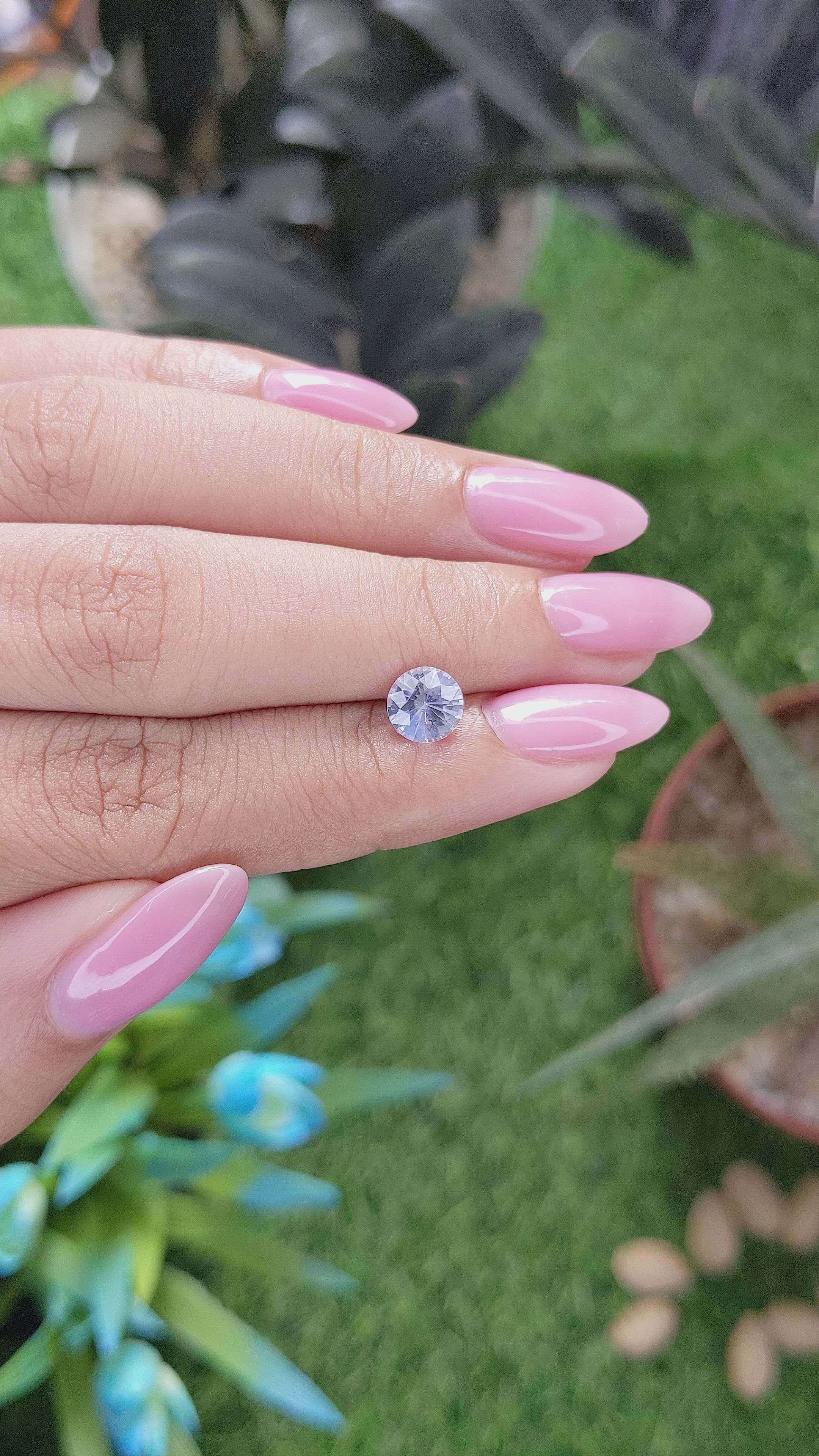 1.16 Ct. White Sapphire from Ceylon (Sri Lanka) Size Video