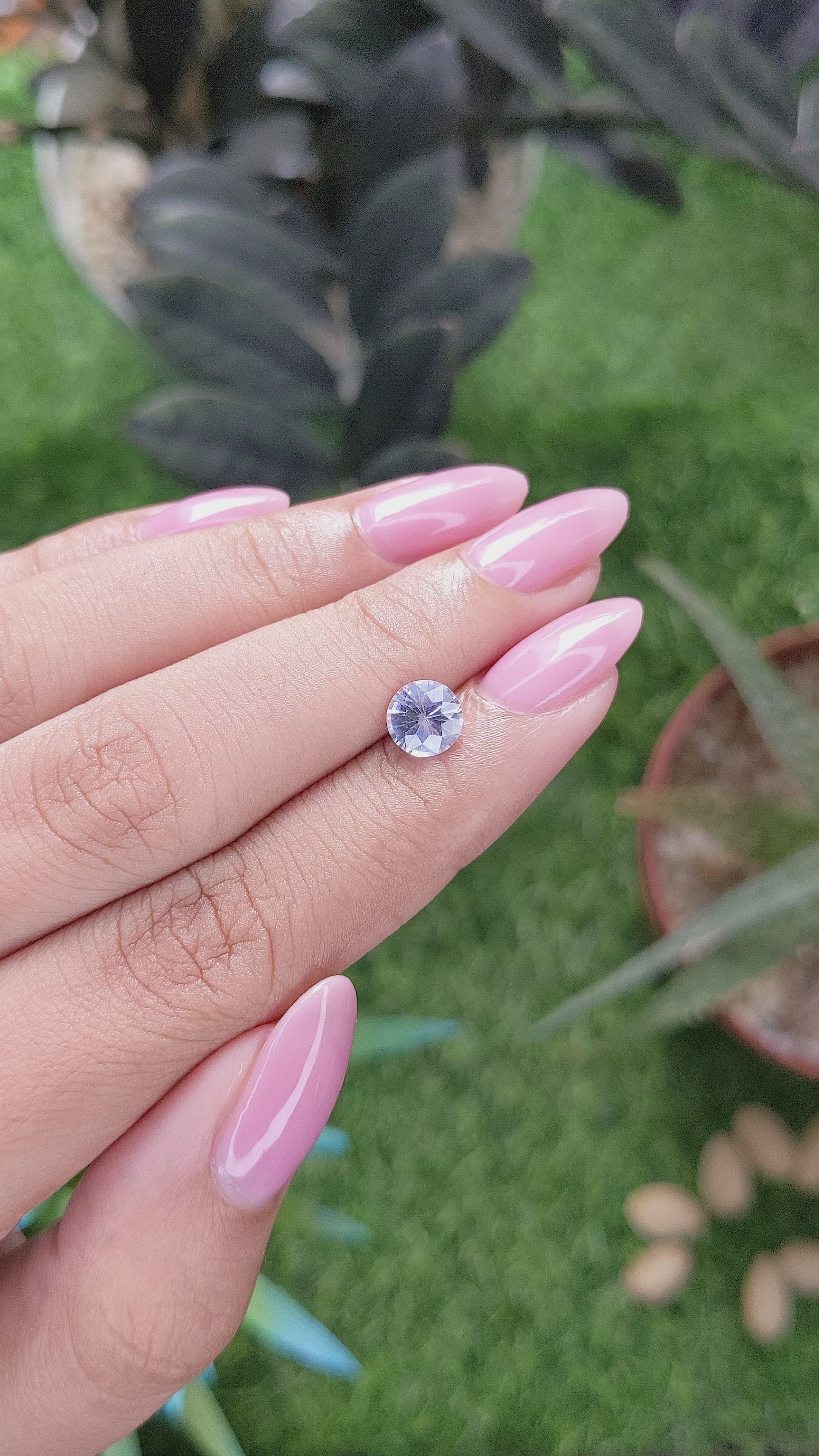1.16 Ct. White Sapphire from Ceylon (Sri Lanka) Size Video