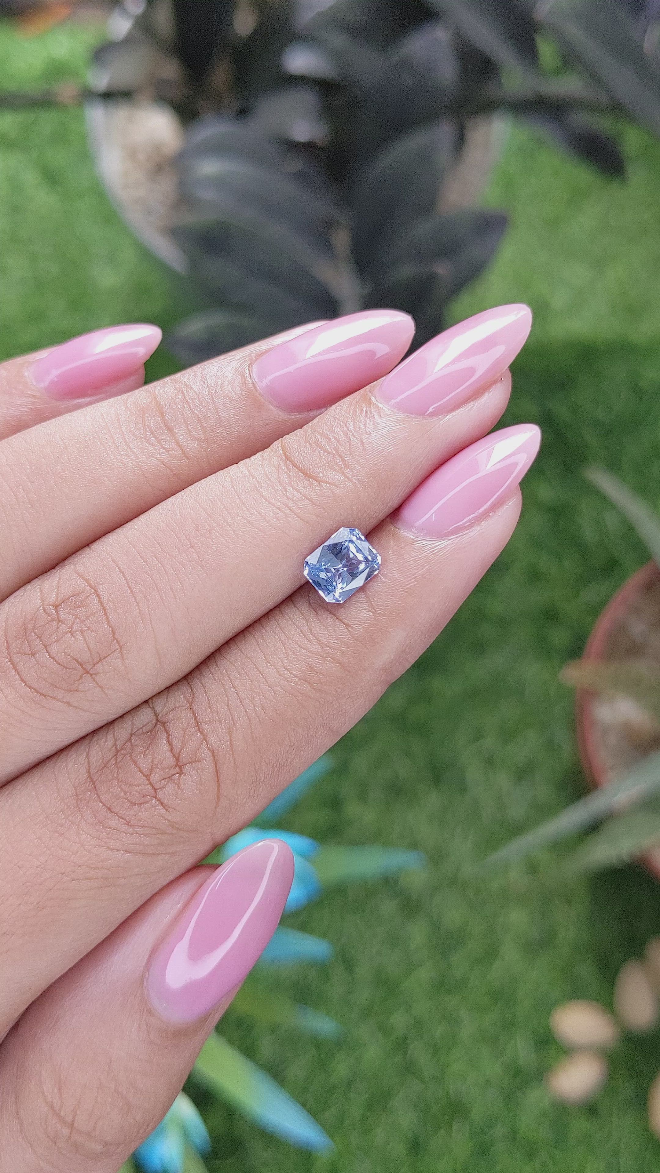 1.14 Ct. Blue Sapphire from Ceylon (Sri Lanka) Size Video