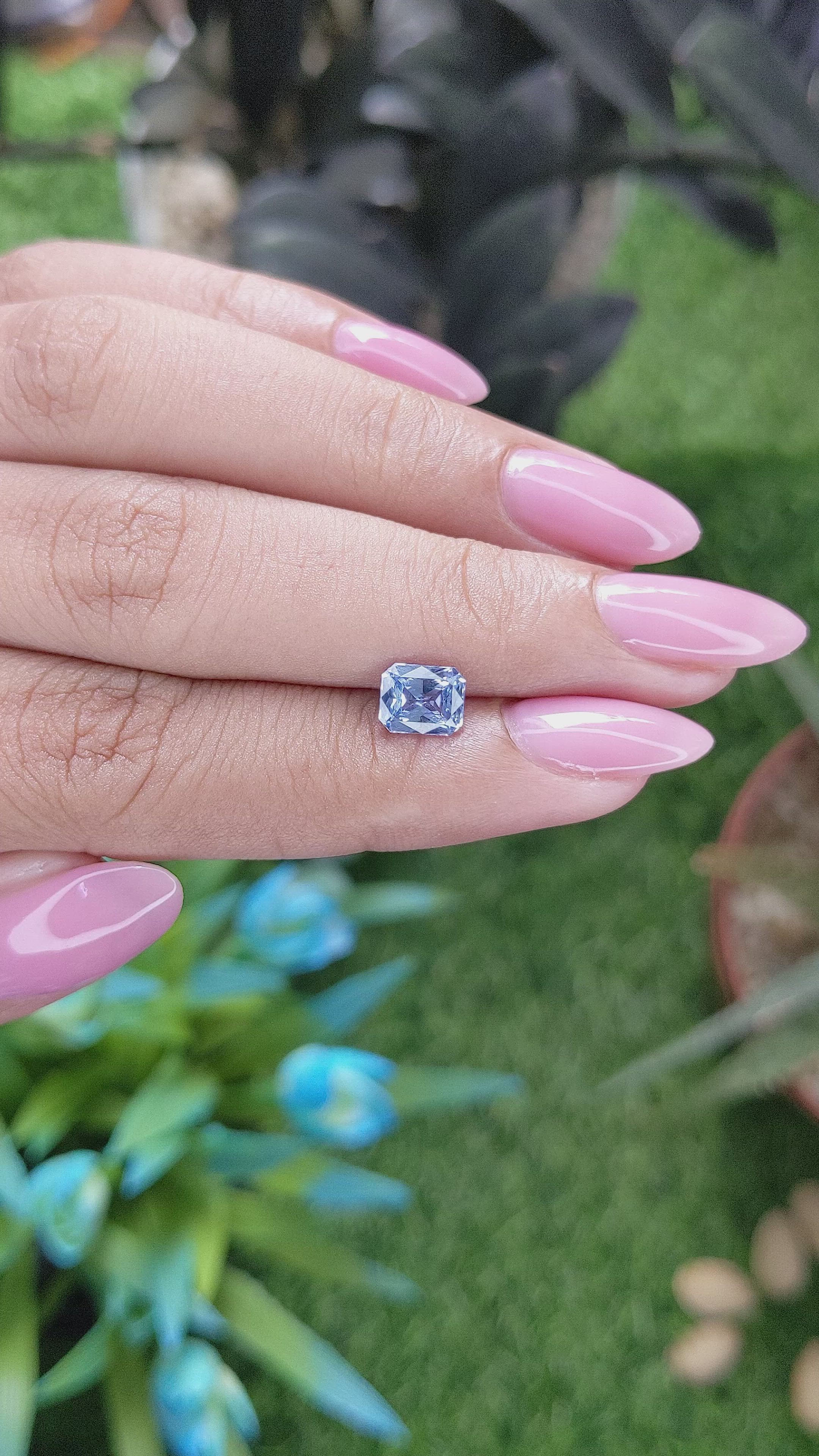 1.14 Ct. Blue Sapphire from Ceylon (Sri Lanka) Size Video