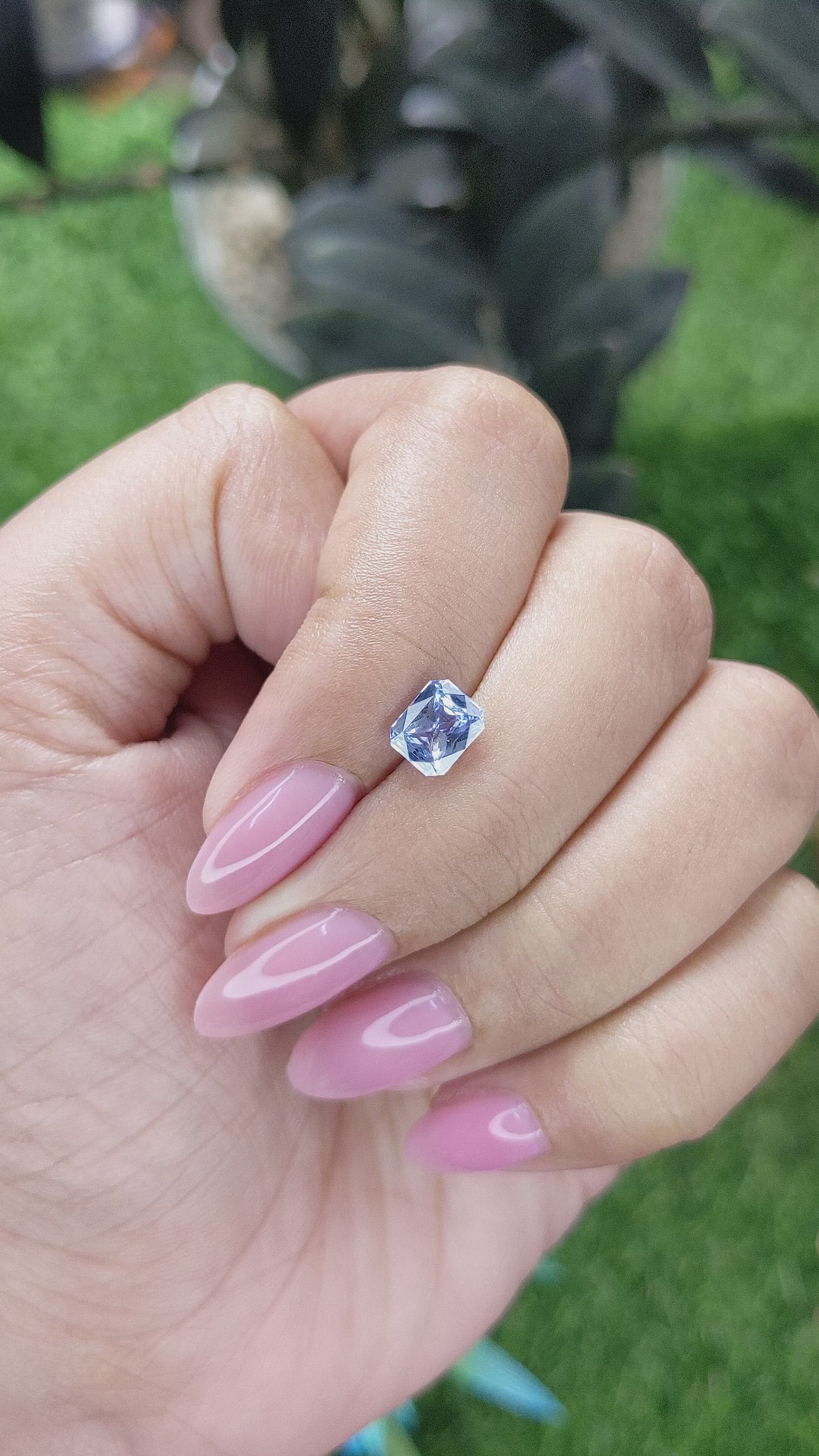 1.14 Ct. Blue Sapphire from Ceylon (Sri Lanka) Size Video