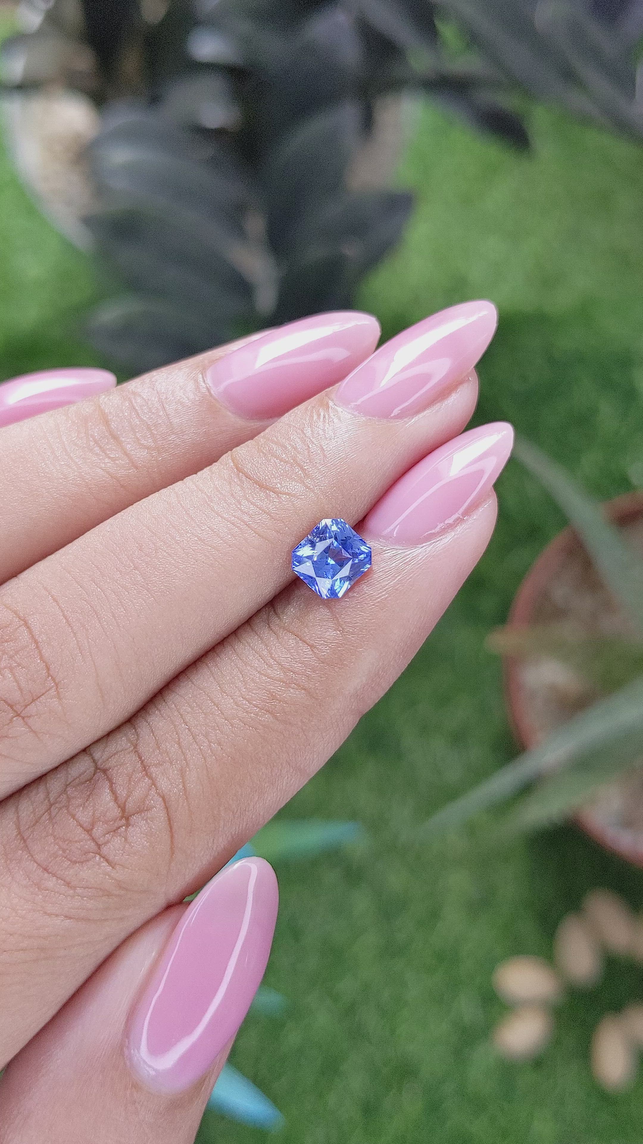1.09 Ct. Blue Sapphire from Ceylon (Sri Lanka) Size Video