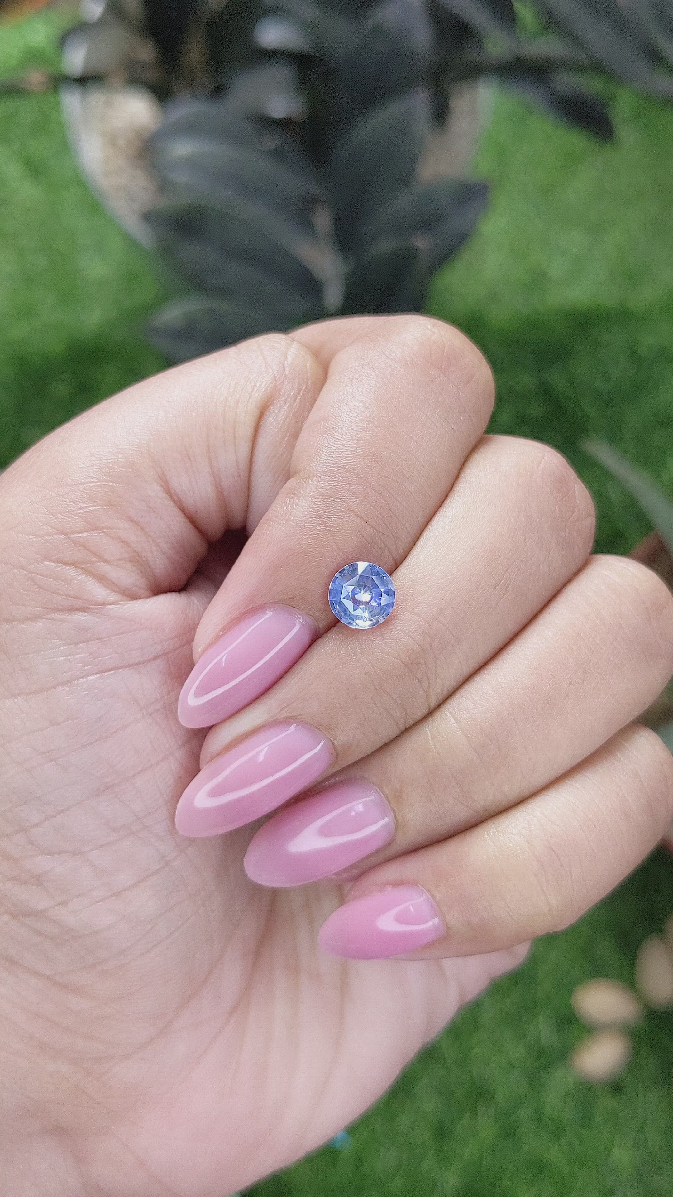 1.09 Ct. Blue Sapphire from Ceylon (Sri Lanka) Size Video