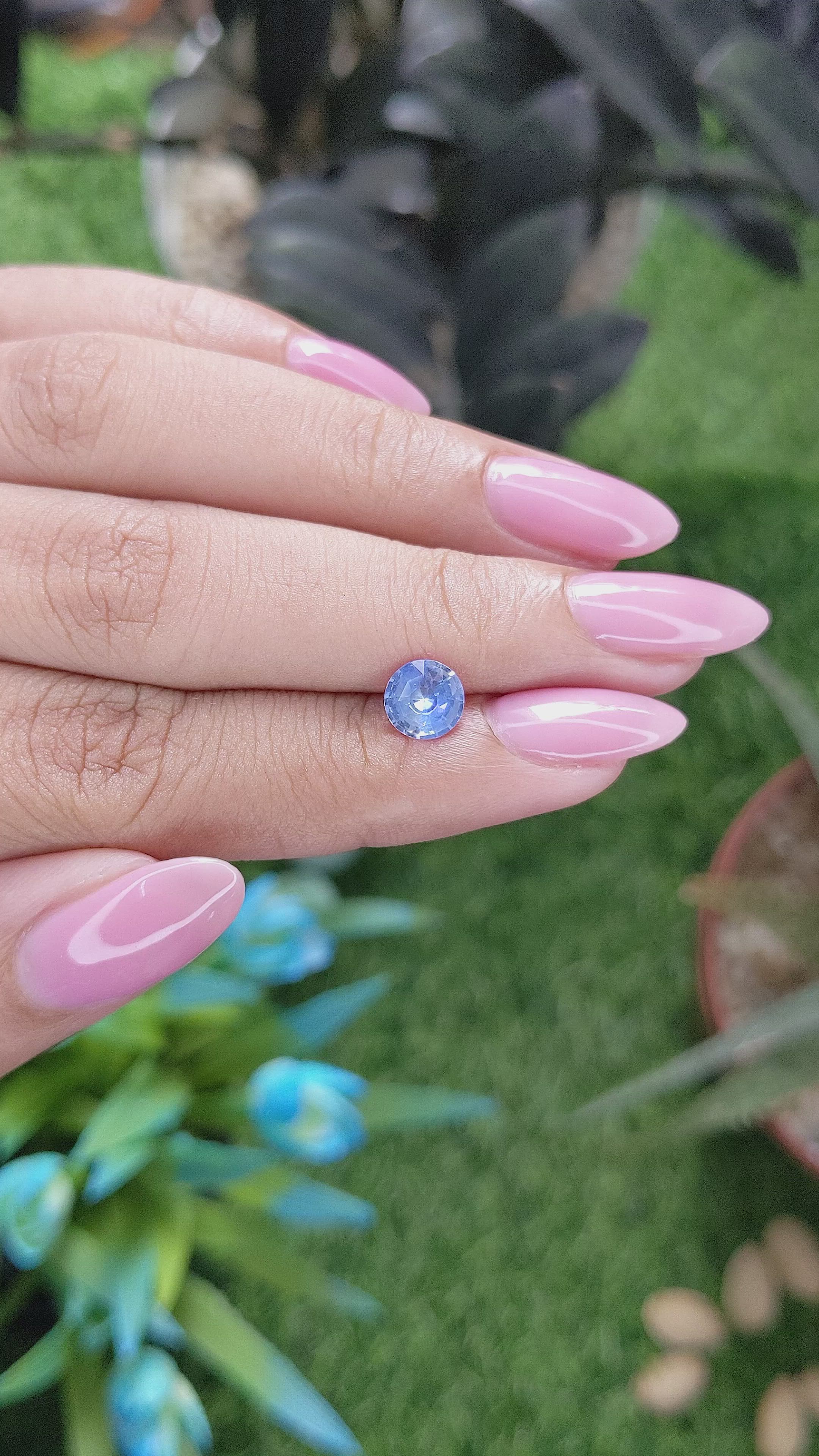 1.09 Ct. Blue Sapphire from Ceylon (Sri Lanka) Size Video