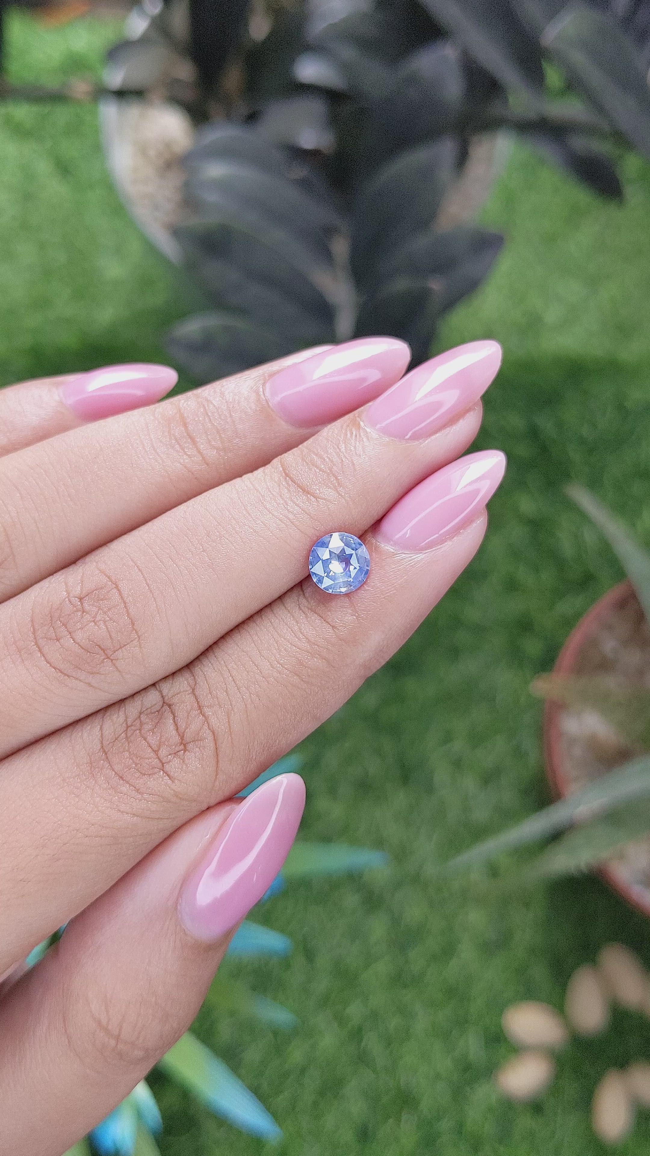 1.09 Ct. Blue Sapphire from Ceylon (Sri Lanka) Size Video