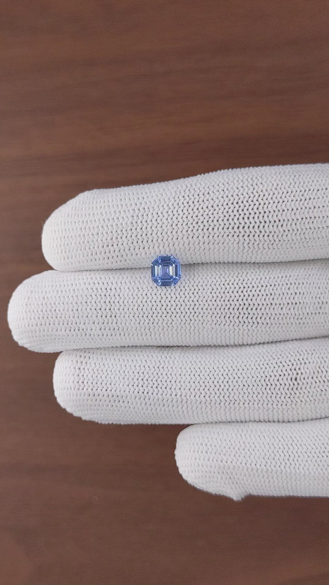 1.13 Ct. Blue Sapphire from Ceylon (Sri Lanka) Size Video