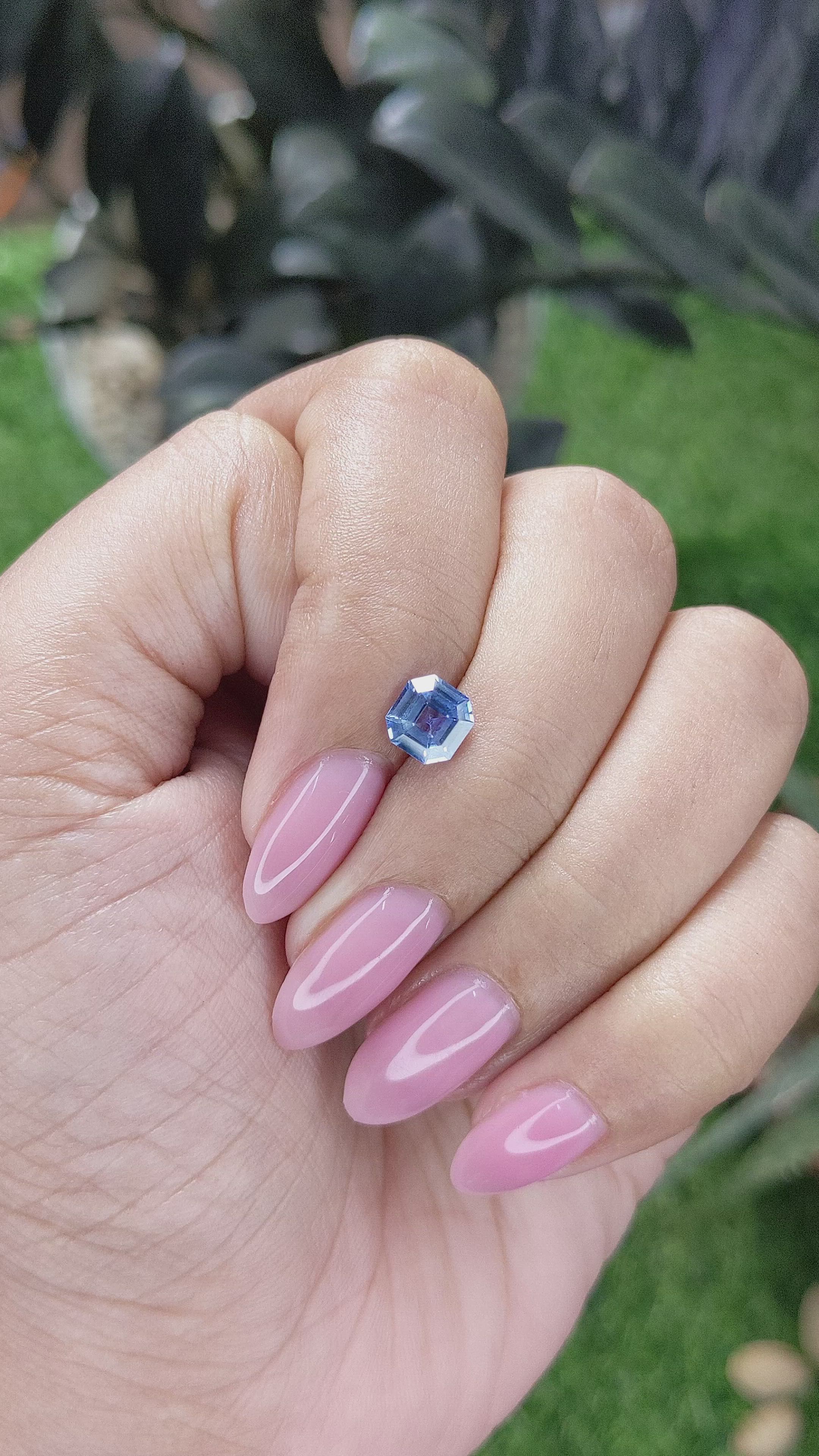 1.13 Ct. Blue Sapphire from Ceylon (Sri Lanka) Size Video