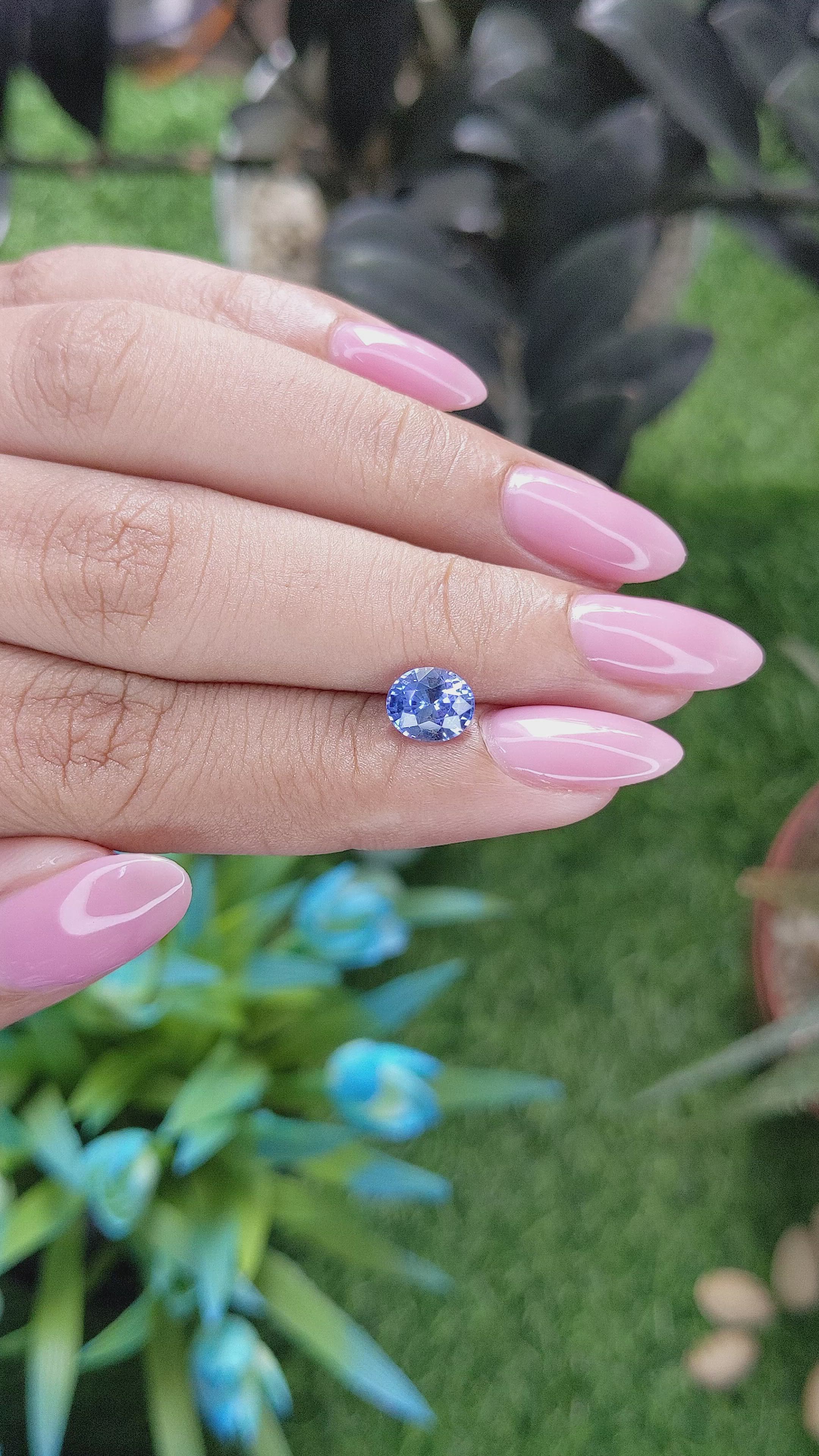 1.31 Ct. Blue Sapphire from Ceylon (Sri Lanka) Size Video
