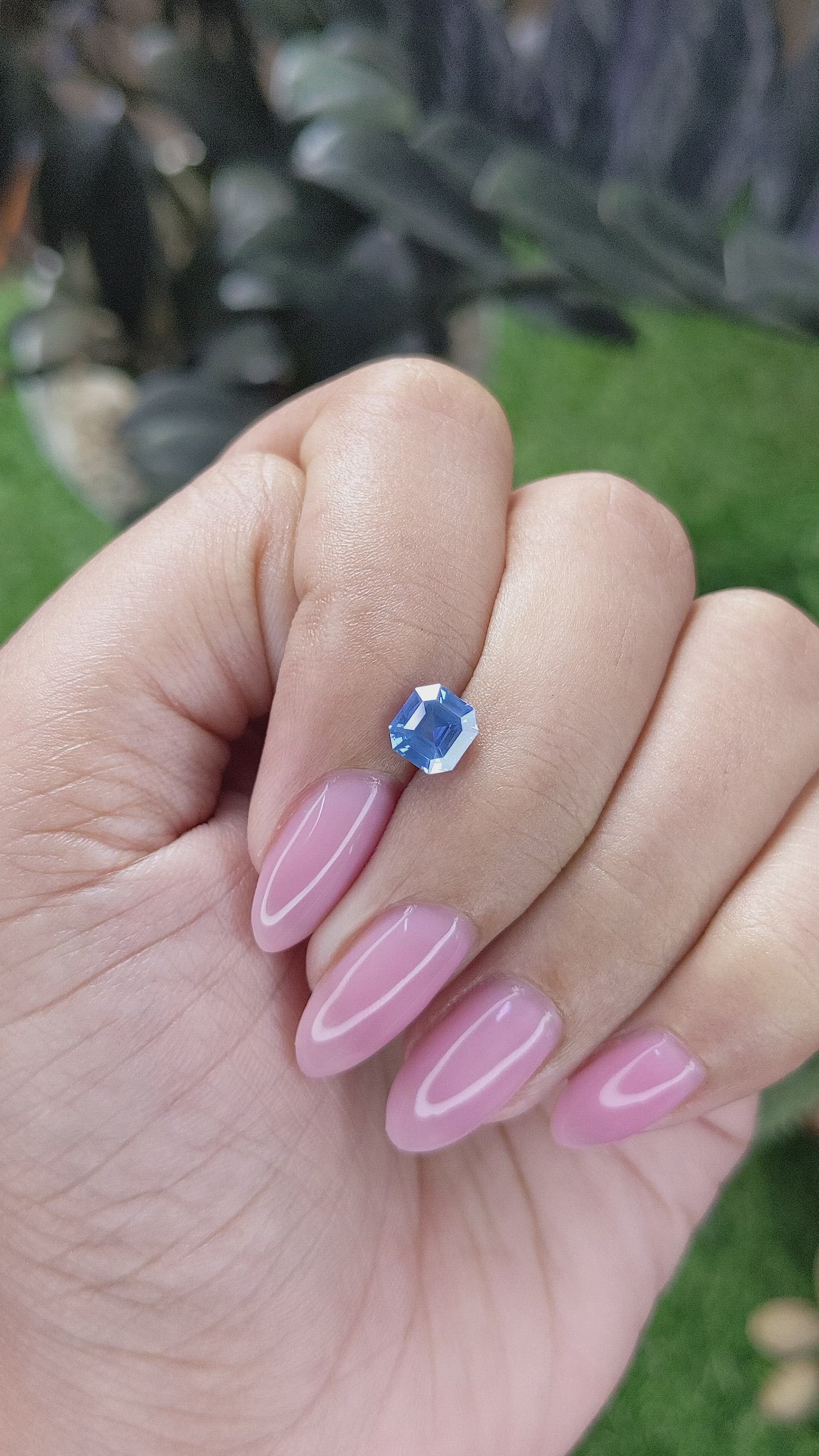1.14 Ct. Blue Sapphire from Ceylon (Sri Lanka) Size Video