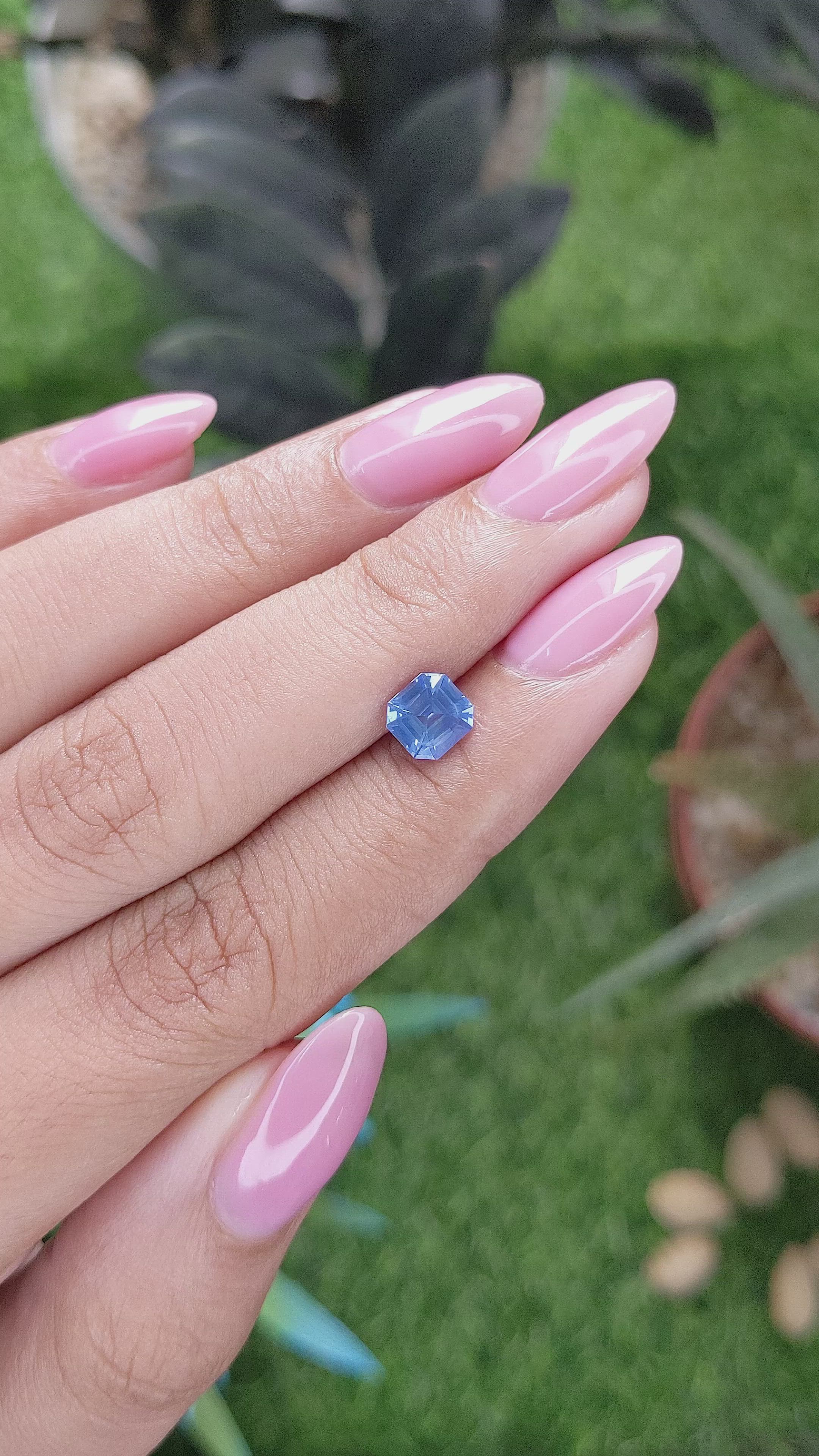 1.14 Ct. Blue Sapphire from Ceylon (Sri Lanka) Size Video
