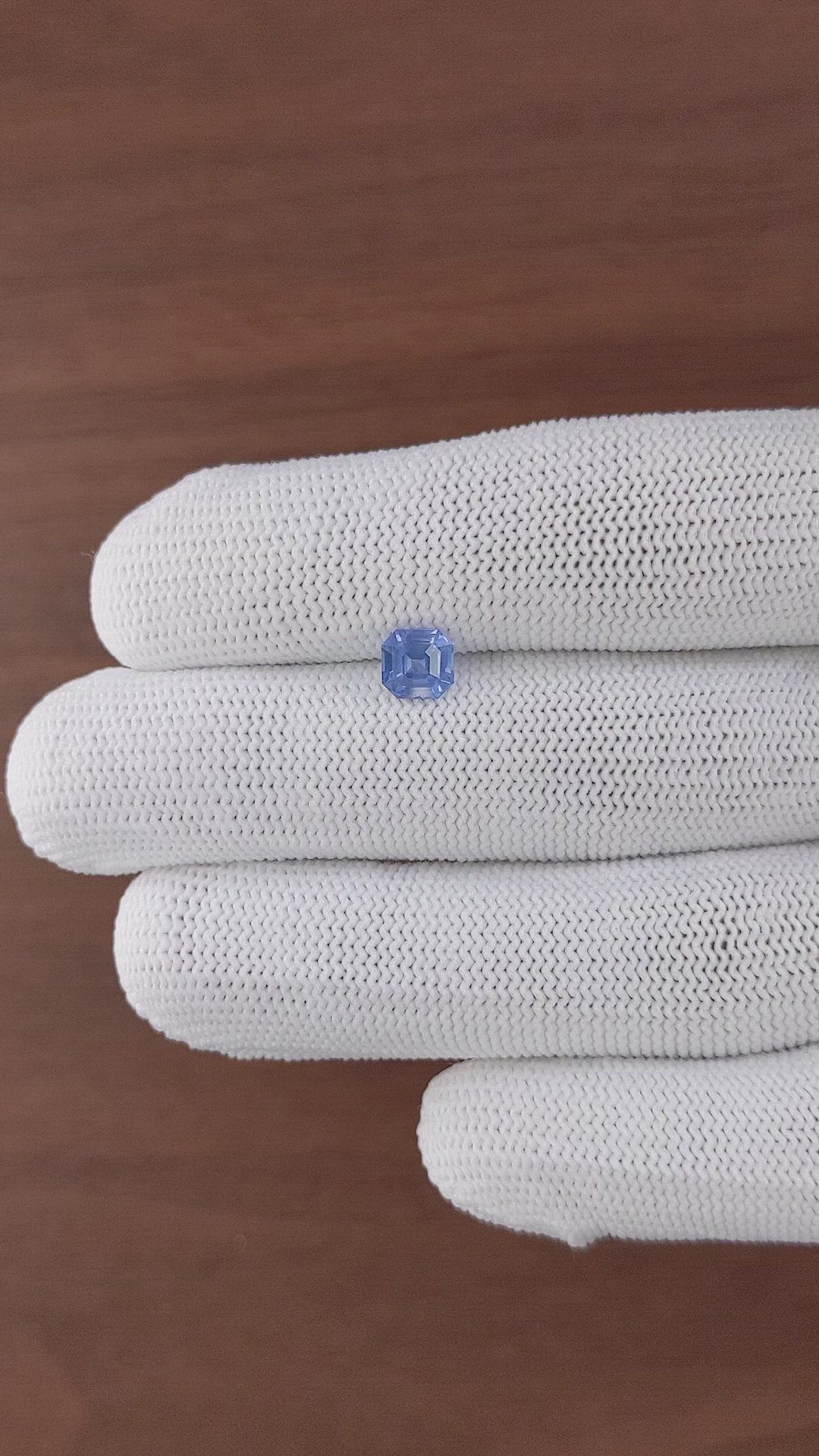 1.14 Ct. Blue Sapphire from Ceylon (Sri Lanka) Size Video