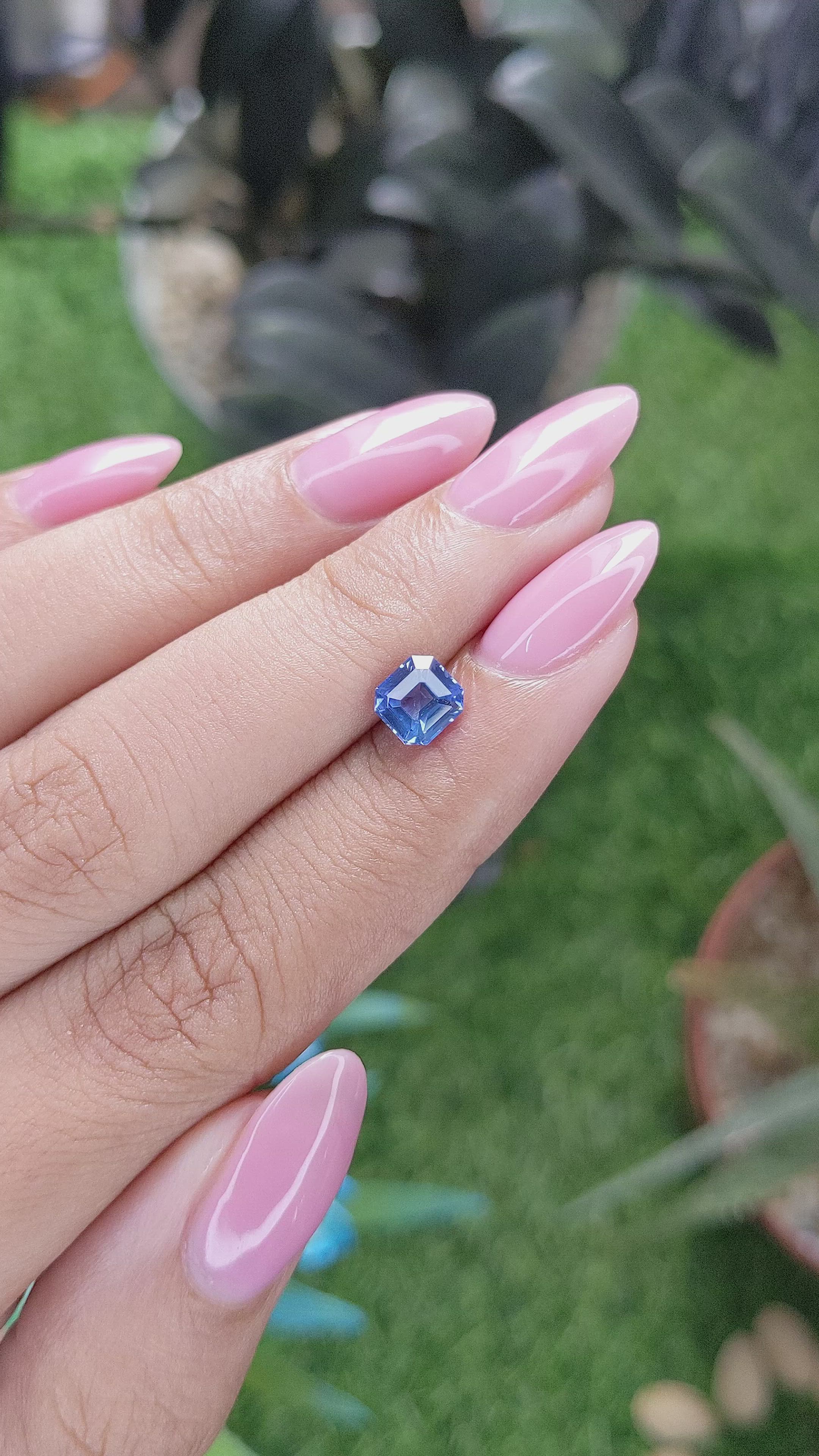 1.20 Ct. Blue Sapphire from Ceylon (Sri Lanka) Size Video