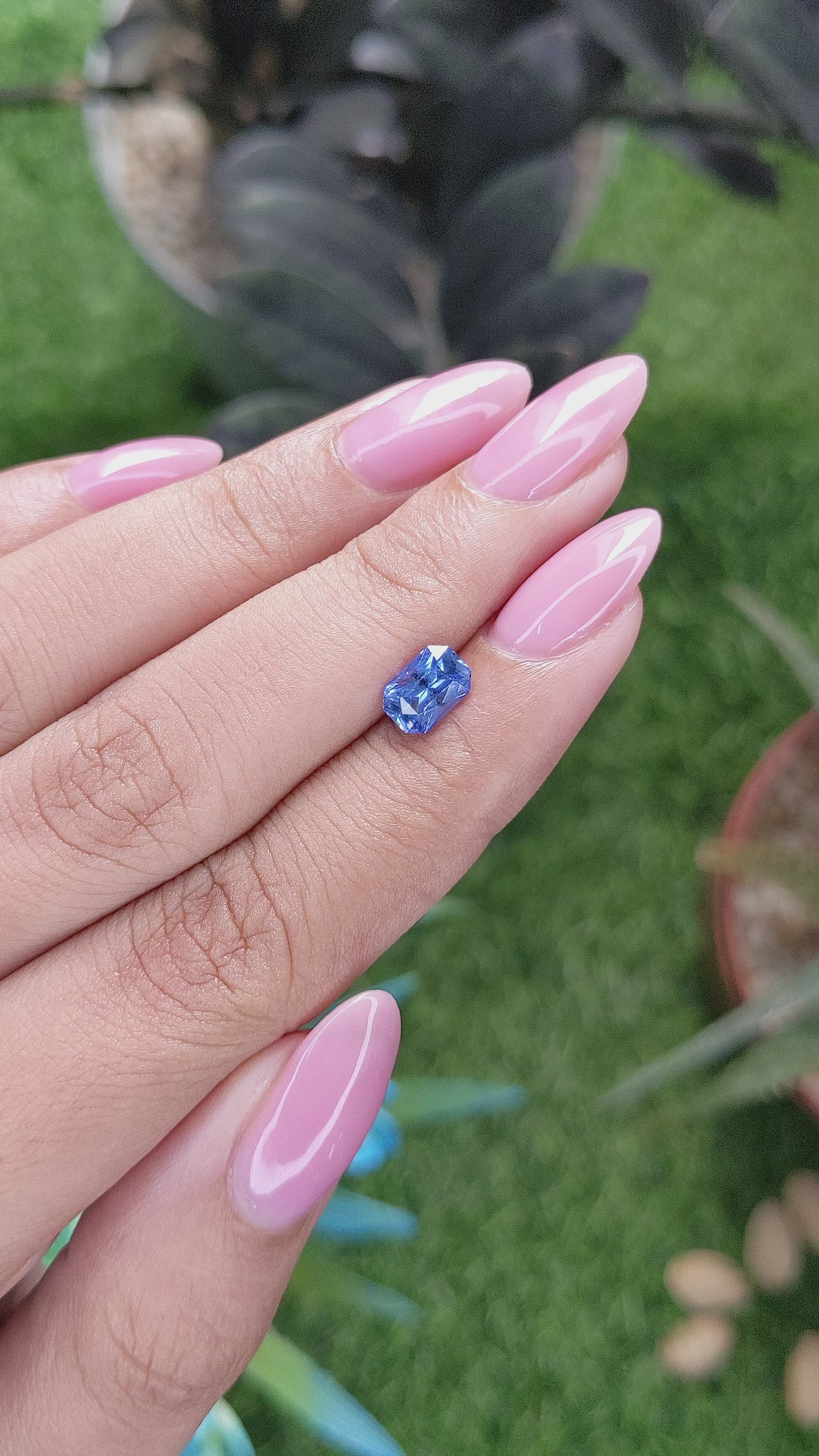 1.10 Ct. Blue Sapphire from Ceylon (Sri Lanka) Size Video