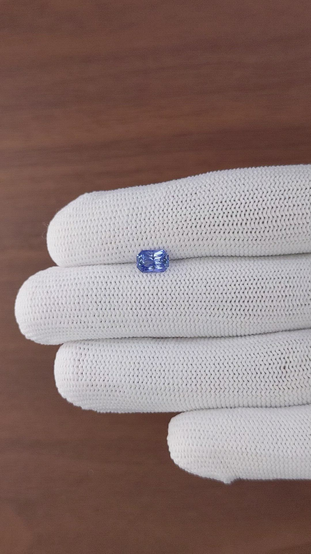 1.10 Ct. Blue Sapphire from Ceylon (Sri Lanka) Size Video