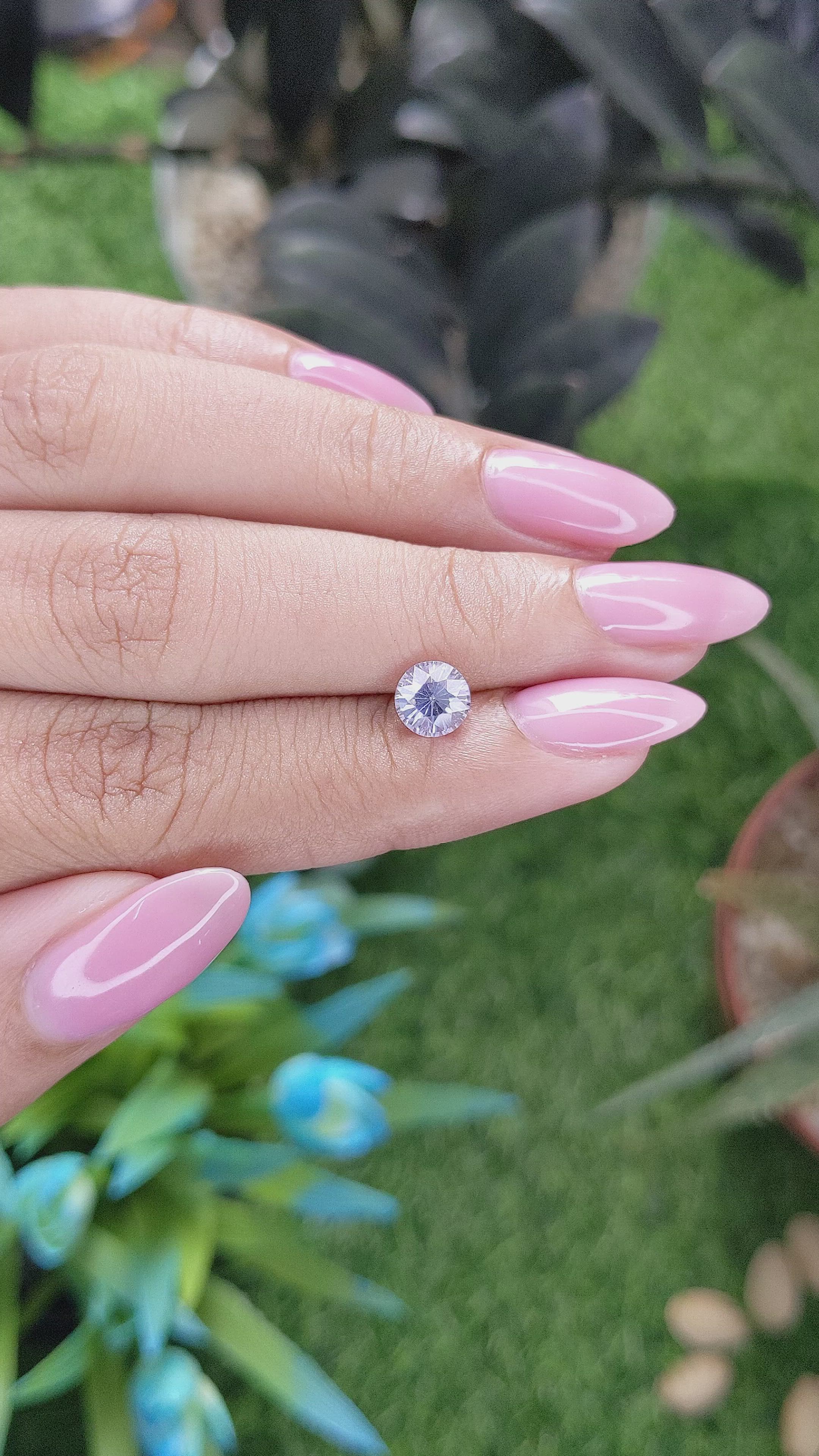 1.13 Ct. White Sapphire from Ceylon (Sri Lanka) Size Video