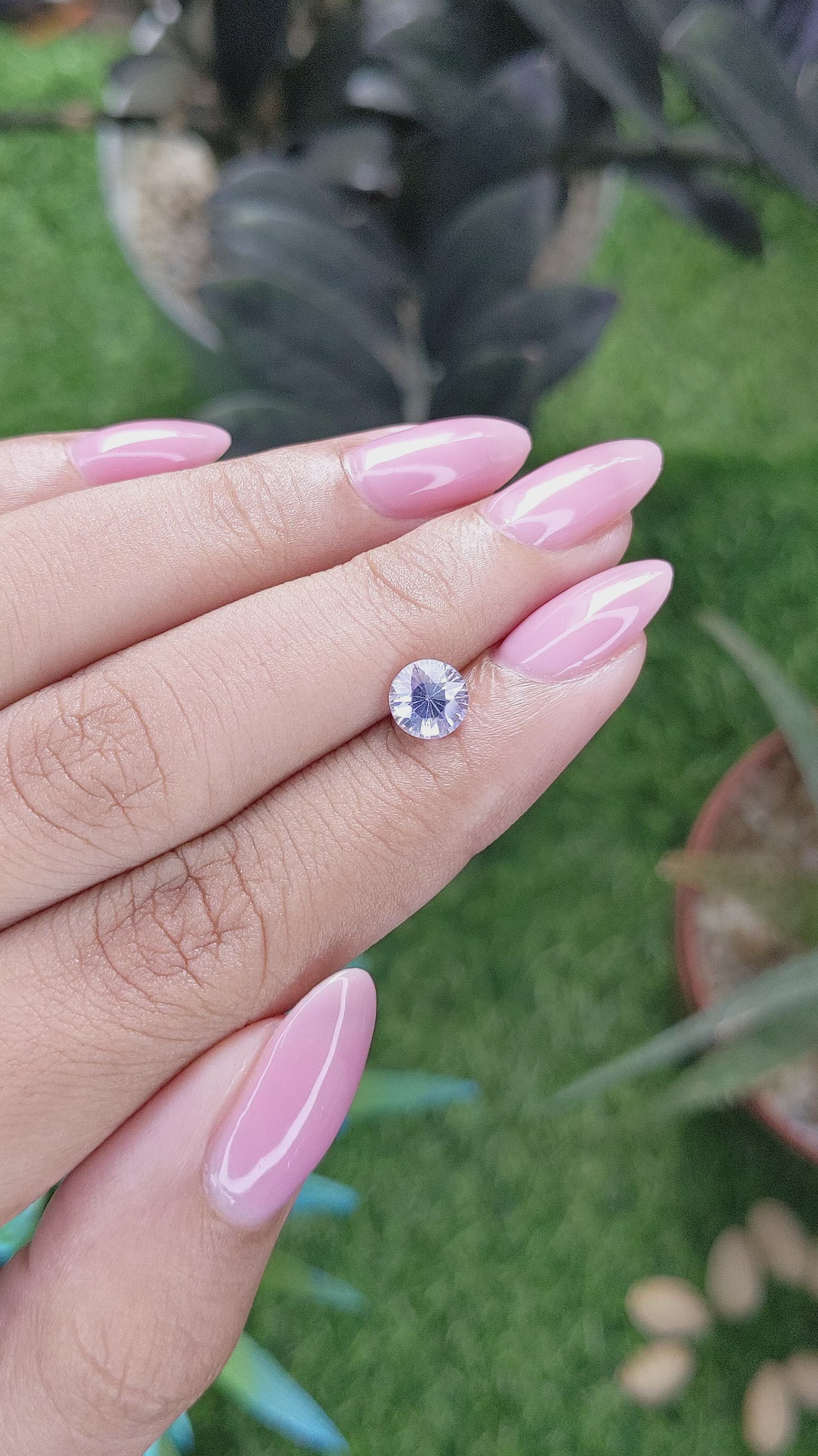 1.13 Ct. White Sapphire from Ceylon (Sri Lanka) Size Video