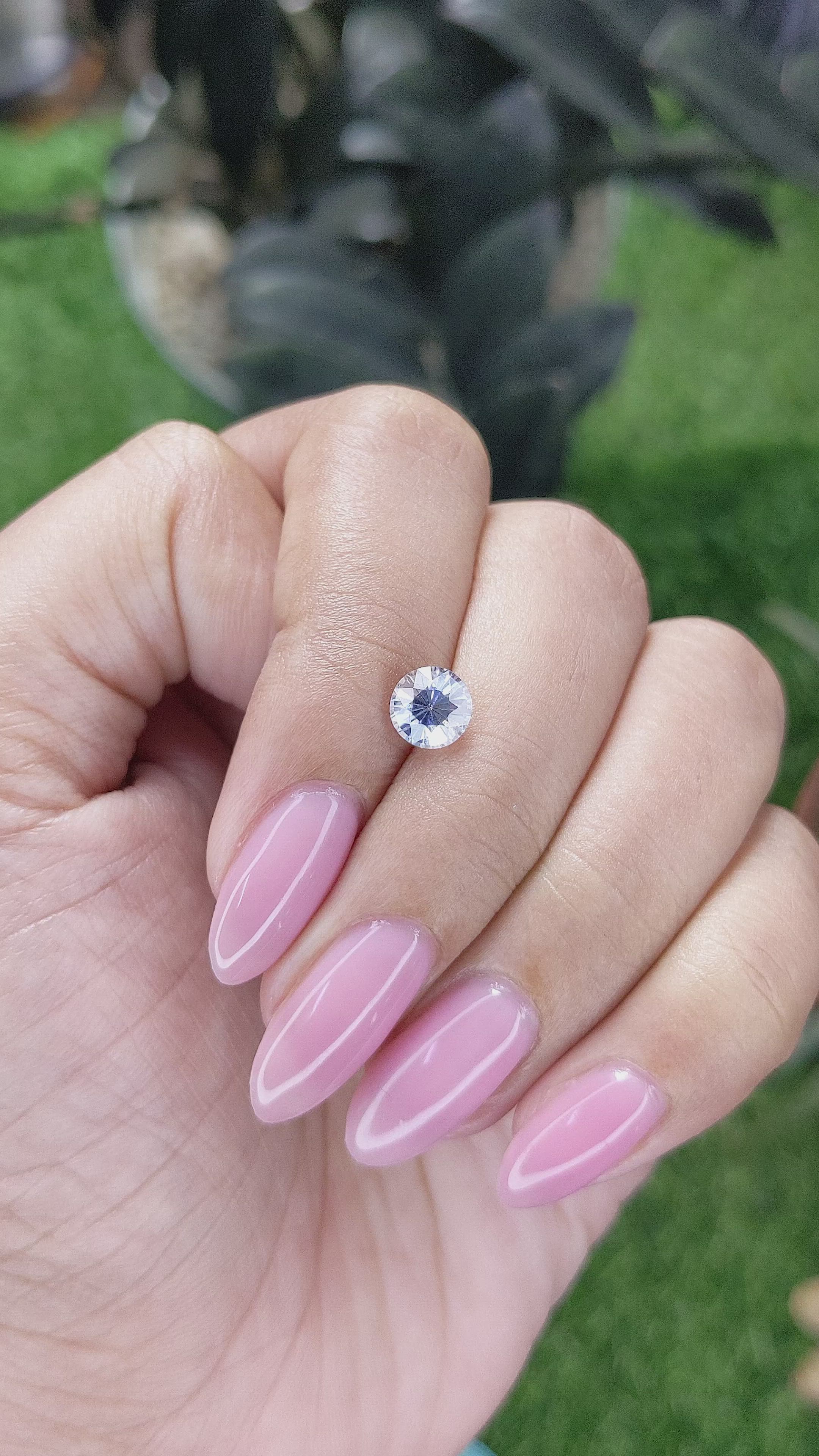 1.13 Ct. White Sapphire from Ceylon (Sri Lanka) Size Video