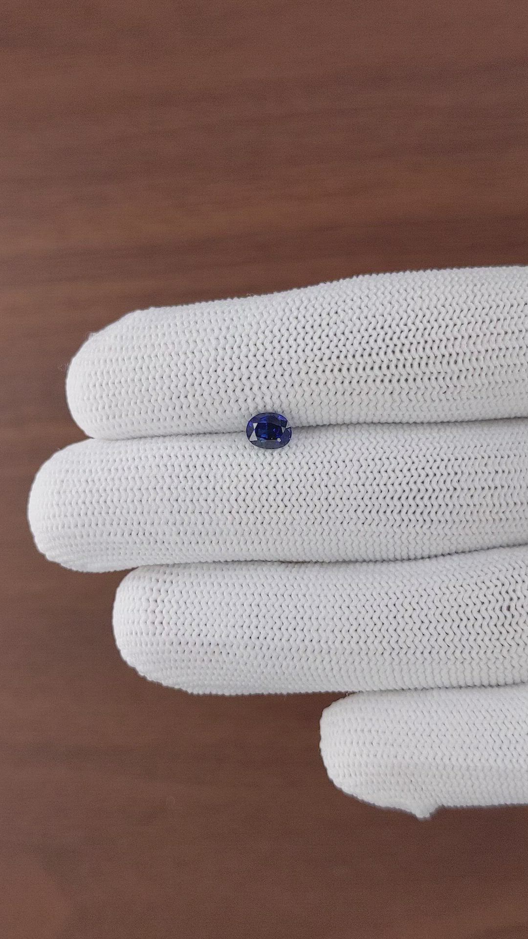 0.79 Ct. Blue Sapphire from Ceylon (Sri Lanka) Size Video