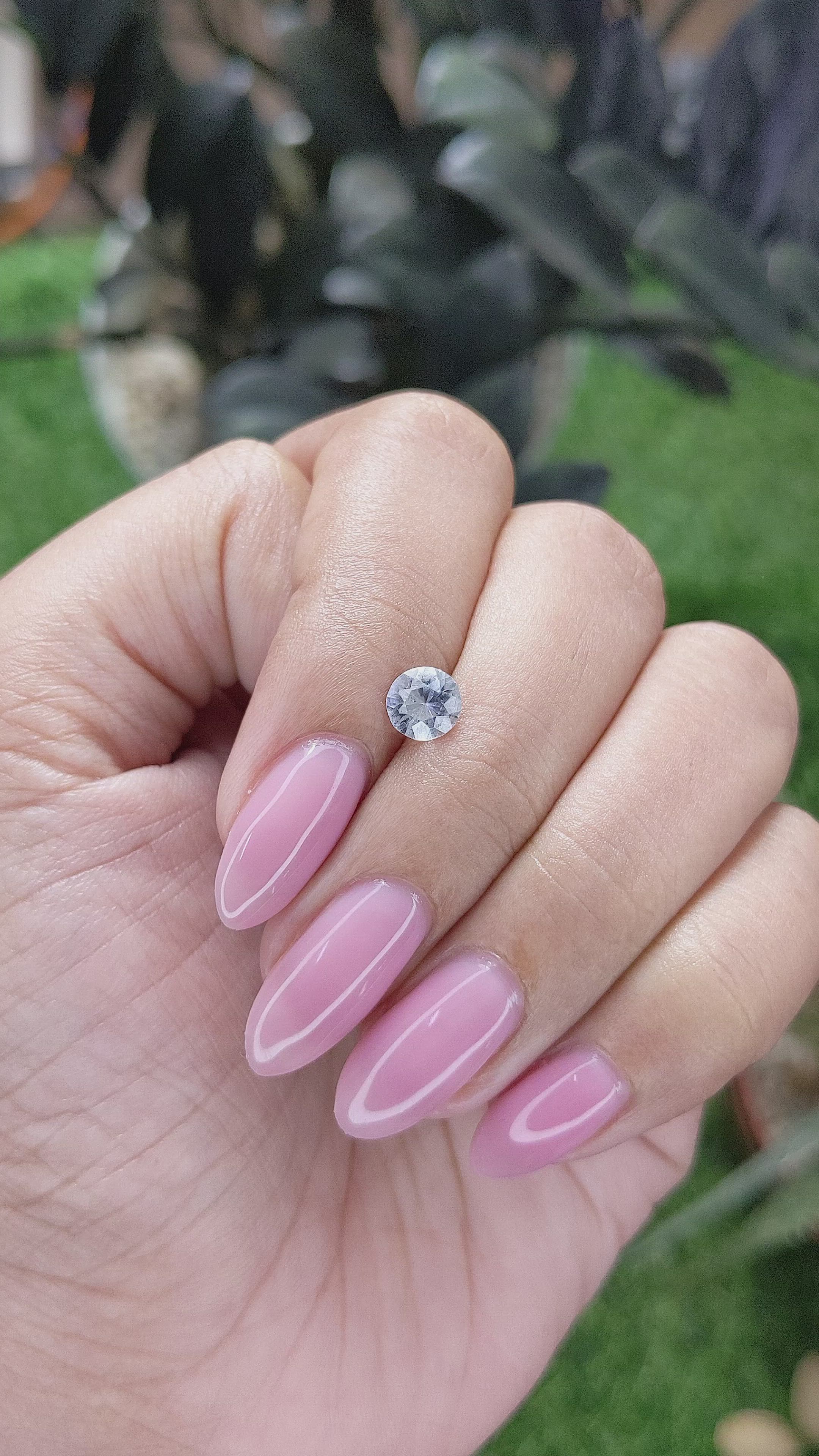 0.72 Ct. White Sapphire from Ceylon (Sri Lanka) Size Video