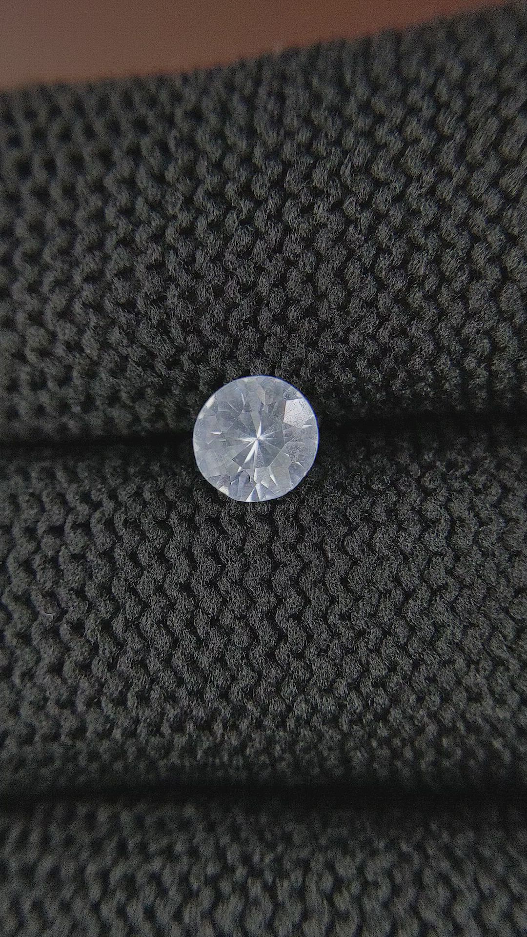 0.72 Ct. White Sapphire from Ceylon (Sri Lanka) Size Video