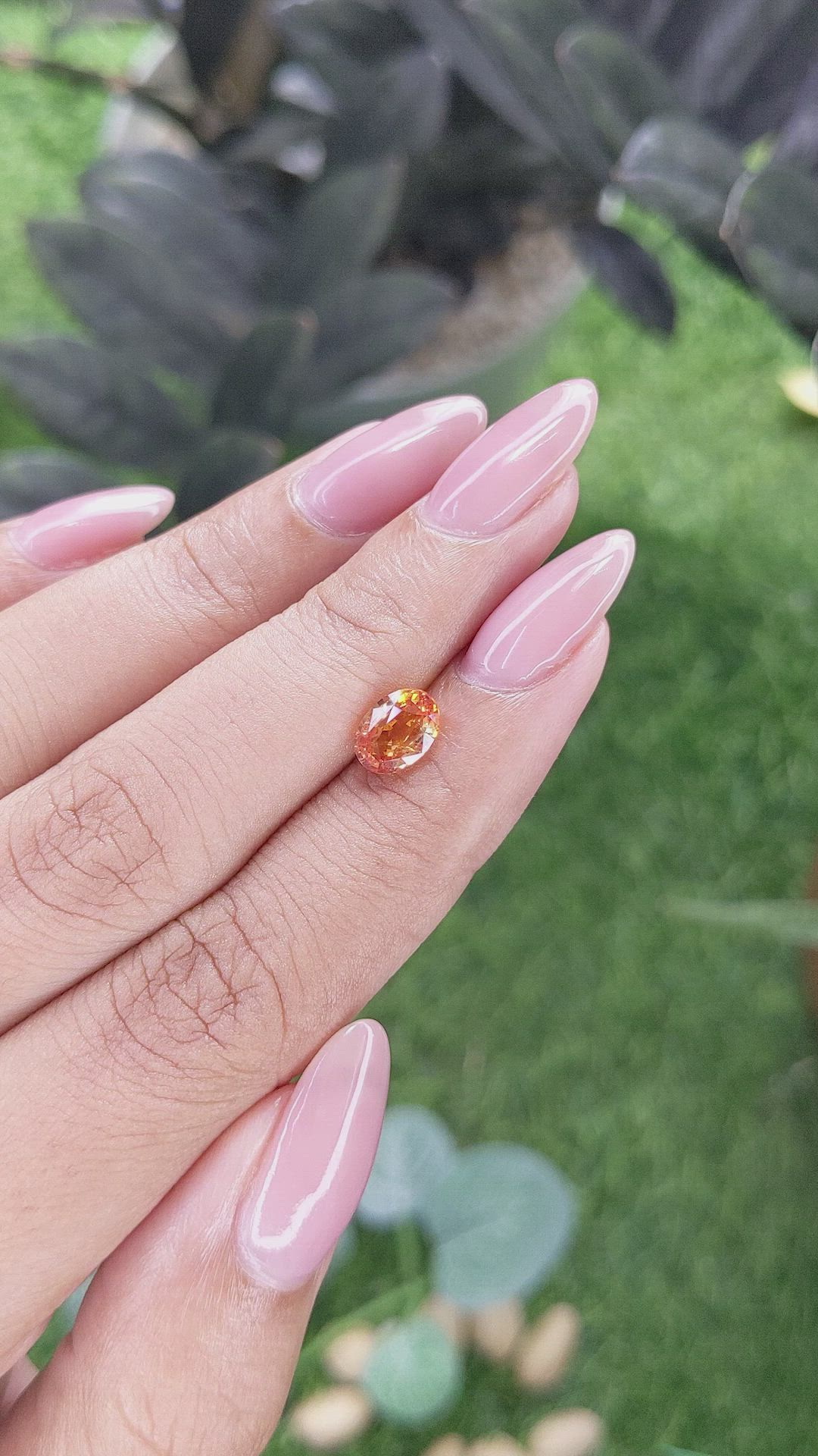 1.47 Ct. Orange Sapphire from Madagascar Size Video