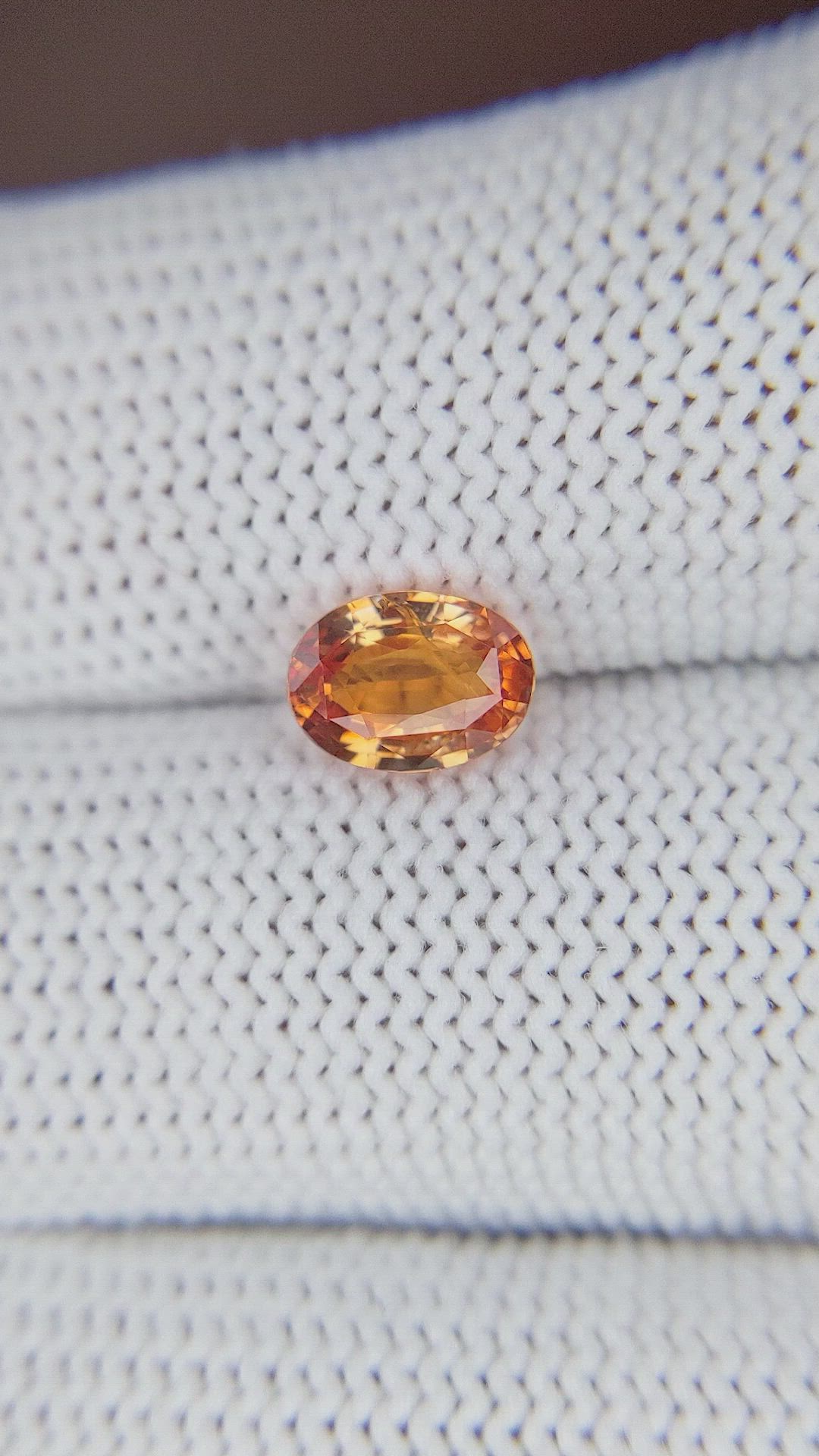 1.47 Ct. Orange Sapphire from Madagascar Size Video