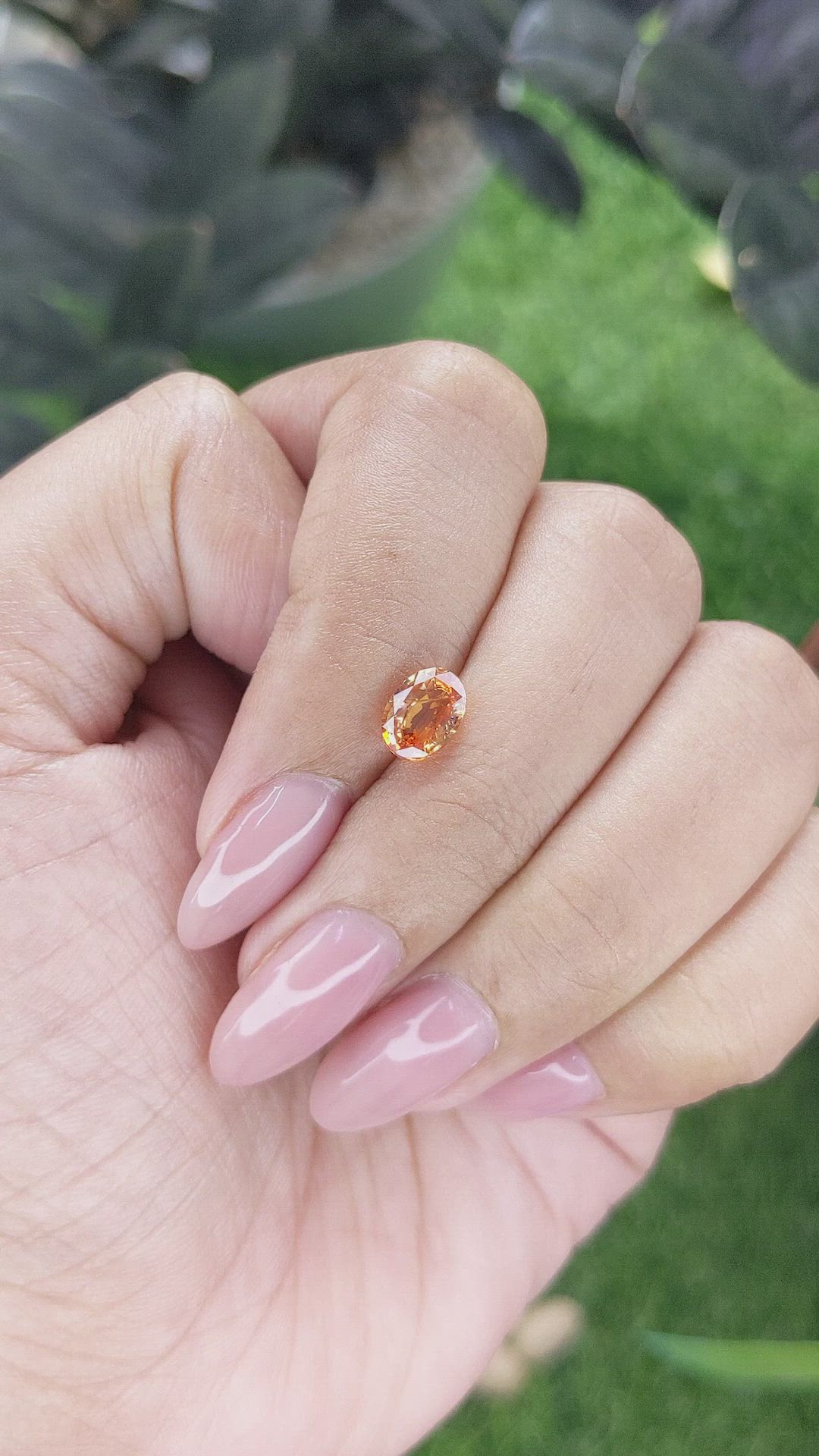 1.47 Ct. Orange Sapphire from Madagascar Size Video