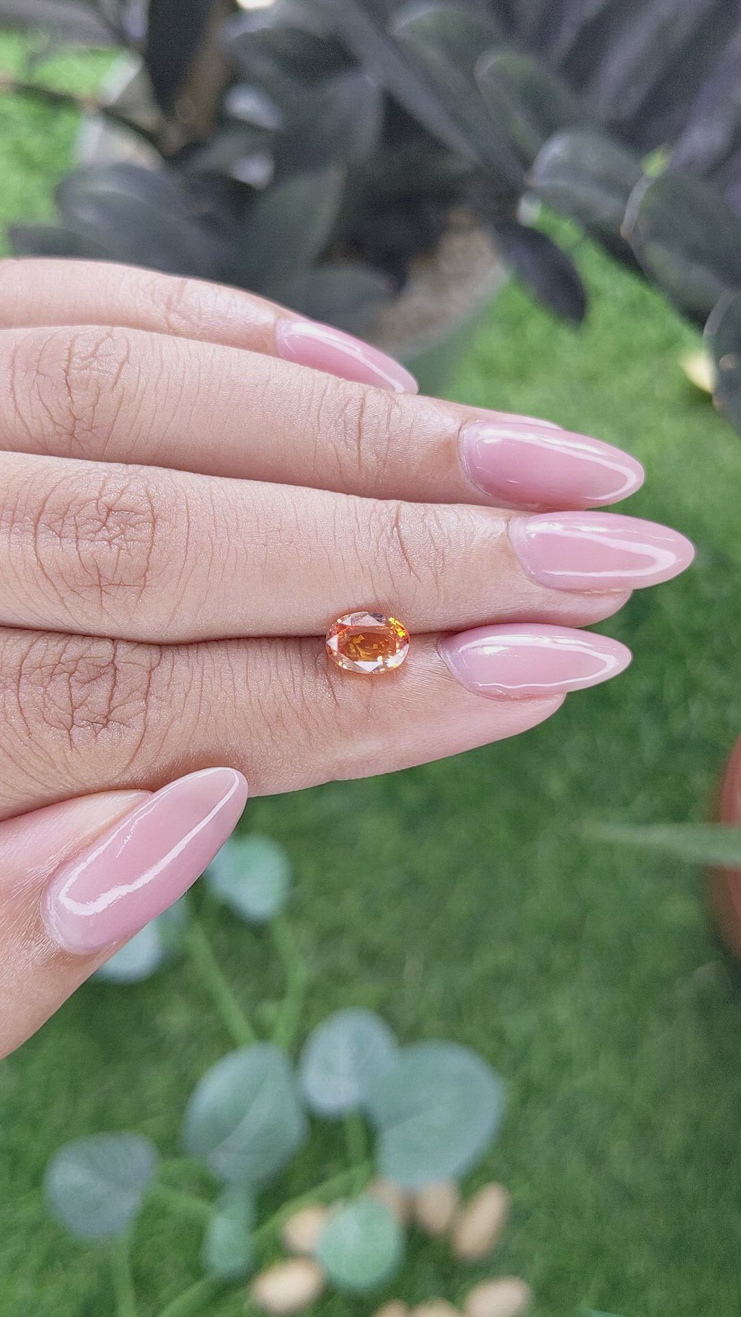 1.47 Ct. Orange Sapphire from Madagascar Size Video