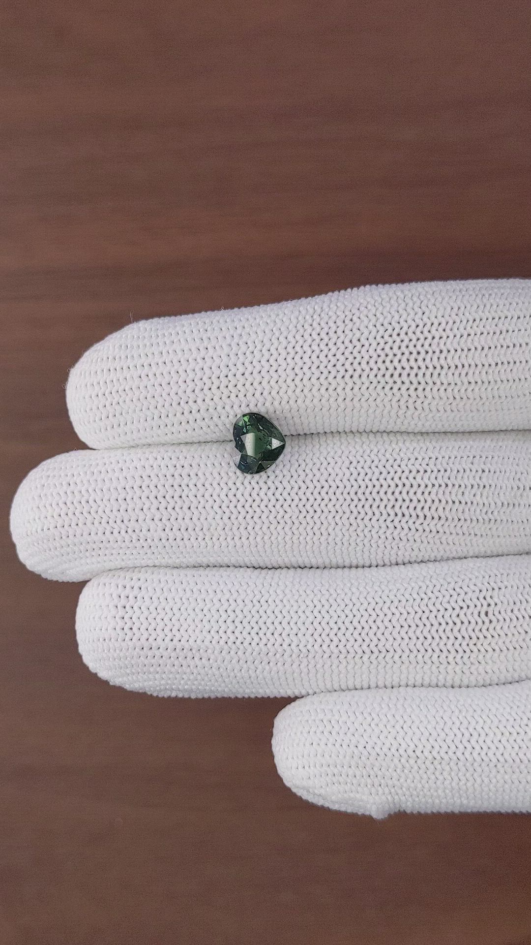 2.09 Ct. Bluish Green Sapphire from Madagascar Size Video