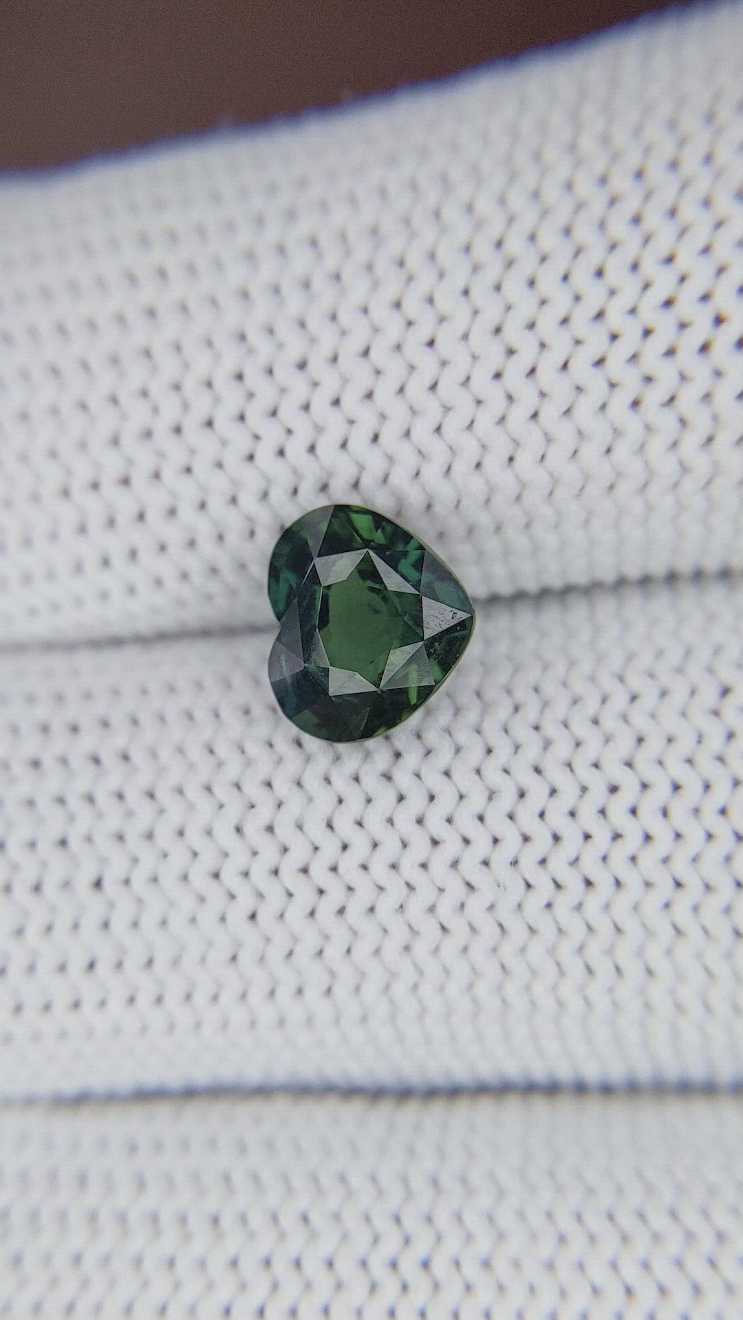 2.09 Ct. Bluish Green Sapphire from Madagascar Size Video