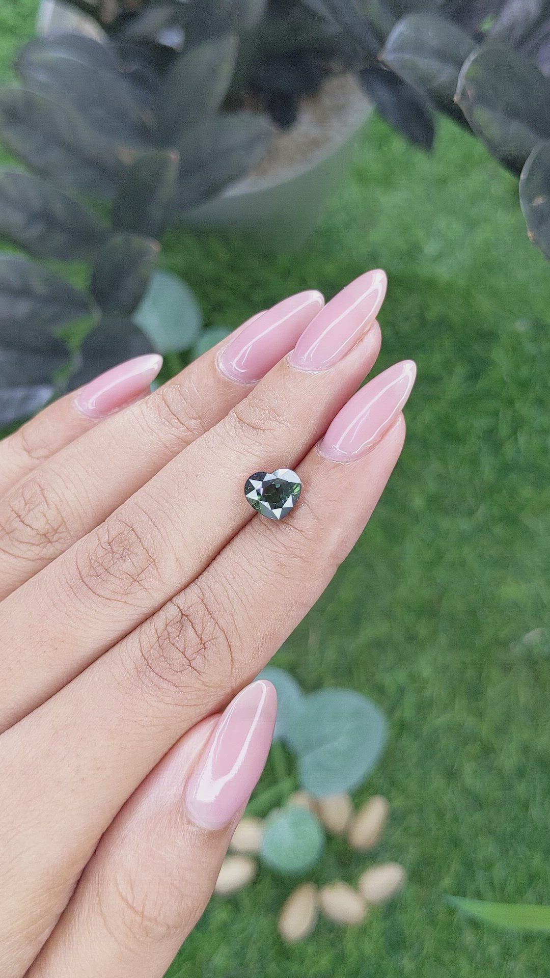 2.09 Ct. Bluish Green Sapphire from Madagascar Size Video