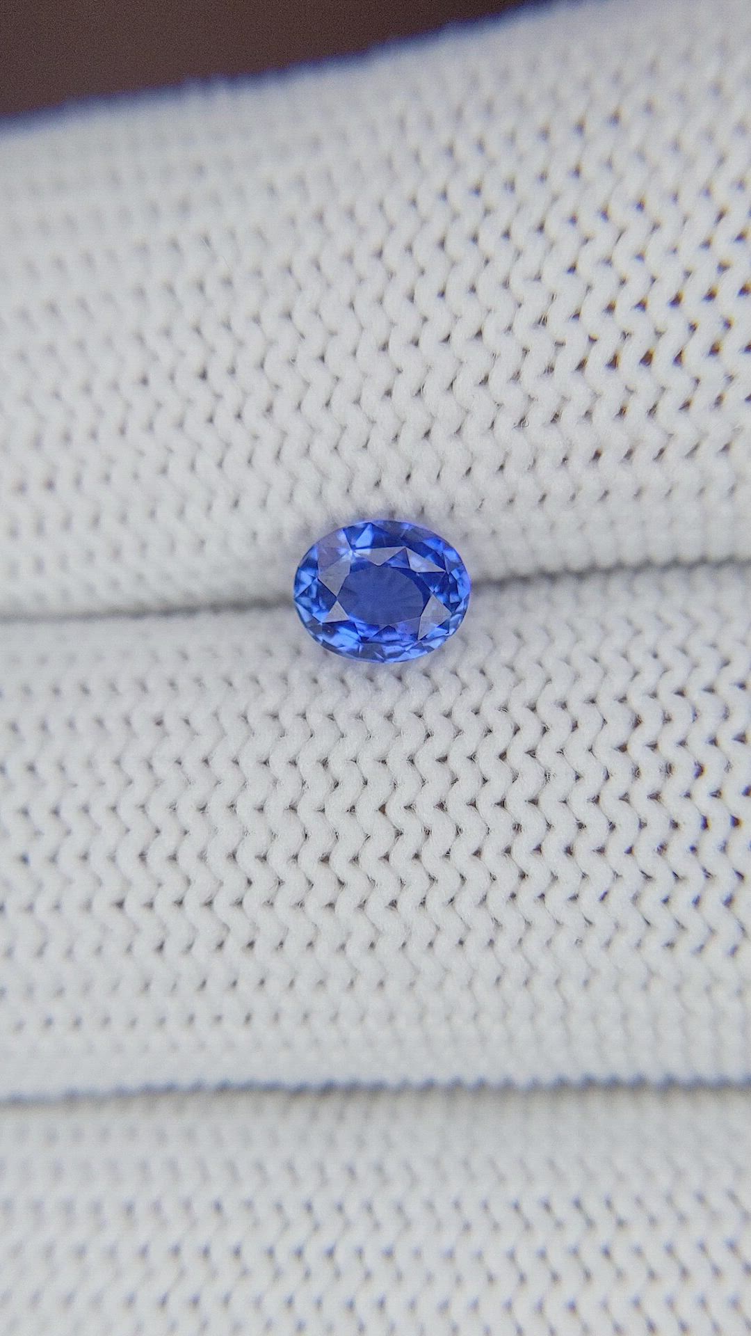 0.74 Ct. Blue Sapphire from Tanzania Size Video