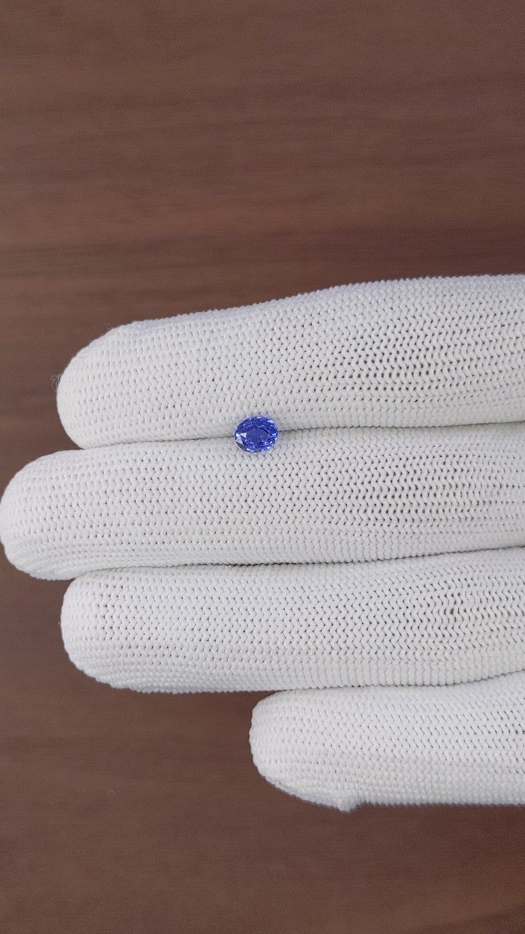 0.74 Ct. Blue Sapphire from Tanzania Size Video