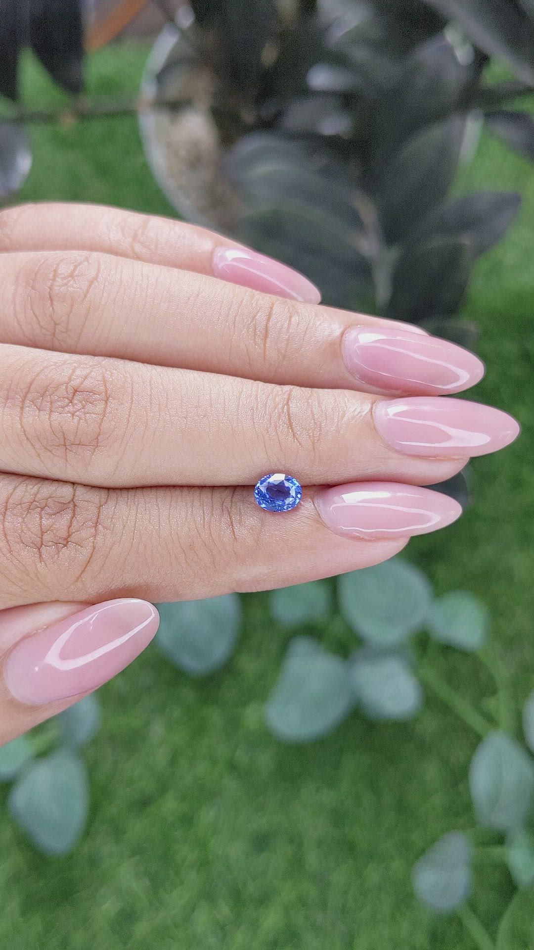 0.74 Ct. Blue Sapphire from Tanzania Size Video